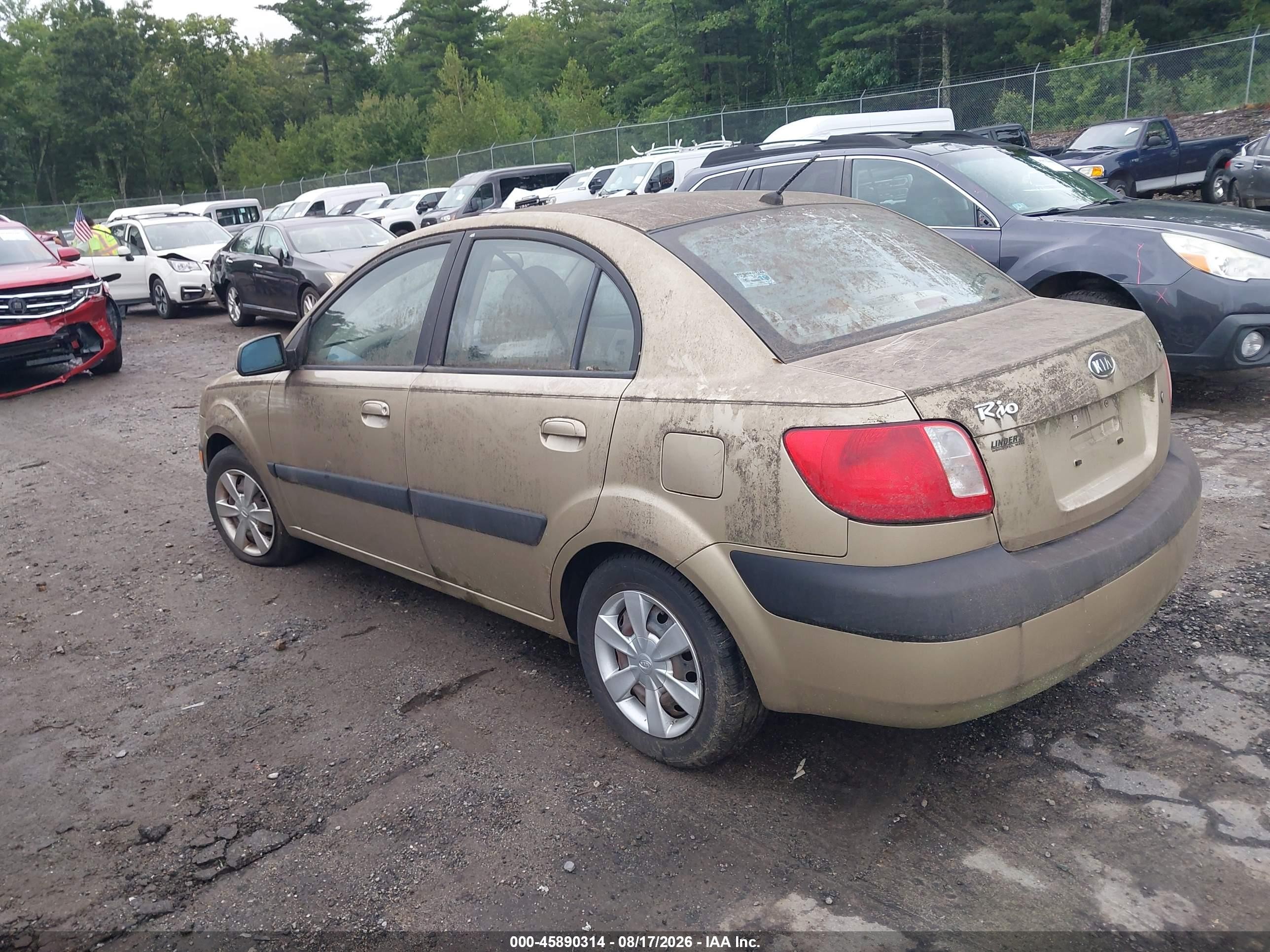 2007 Kia Rio Lx Gold vin: KNADE123376190512
