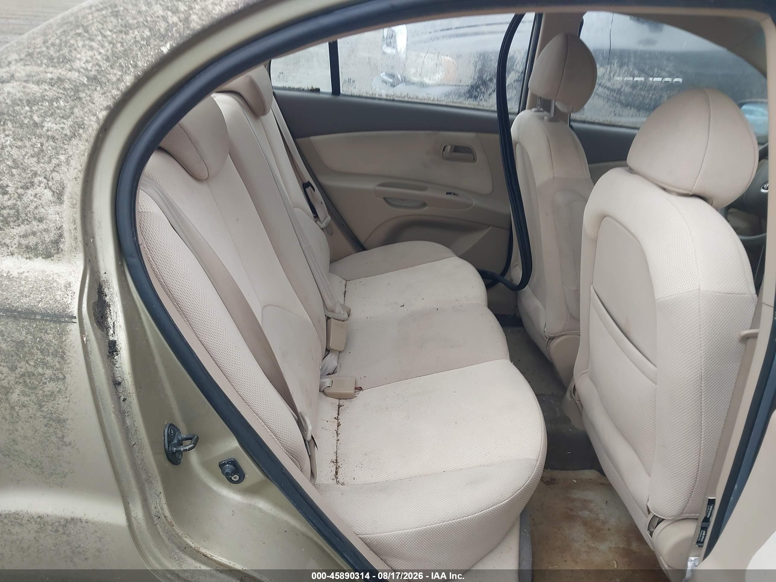 2007 Kia Rio Lx Gold vin: KNADE123376190512