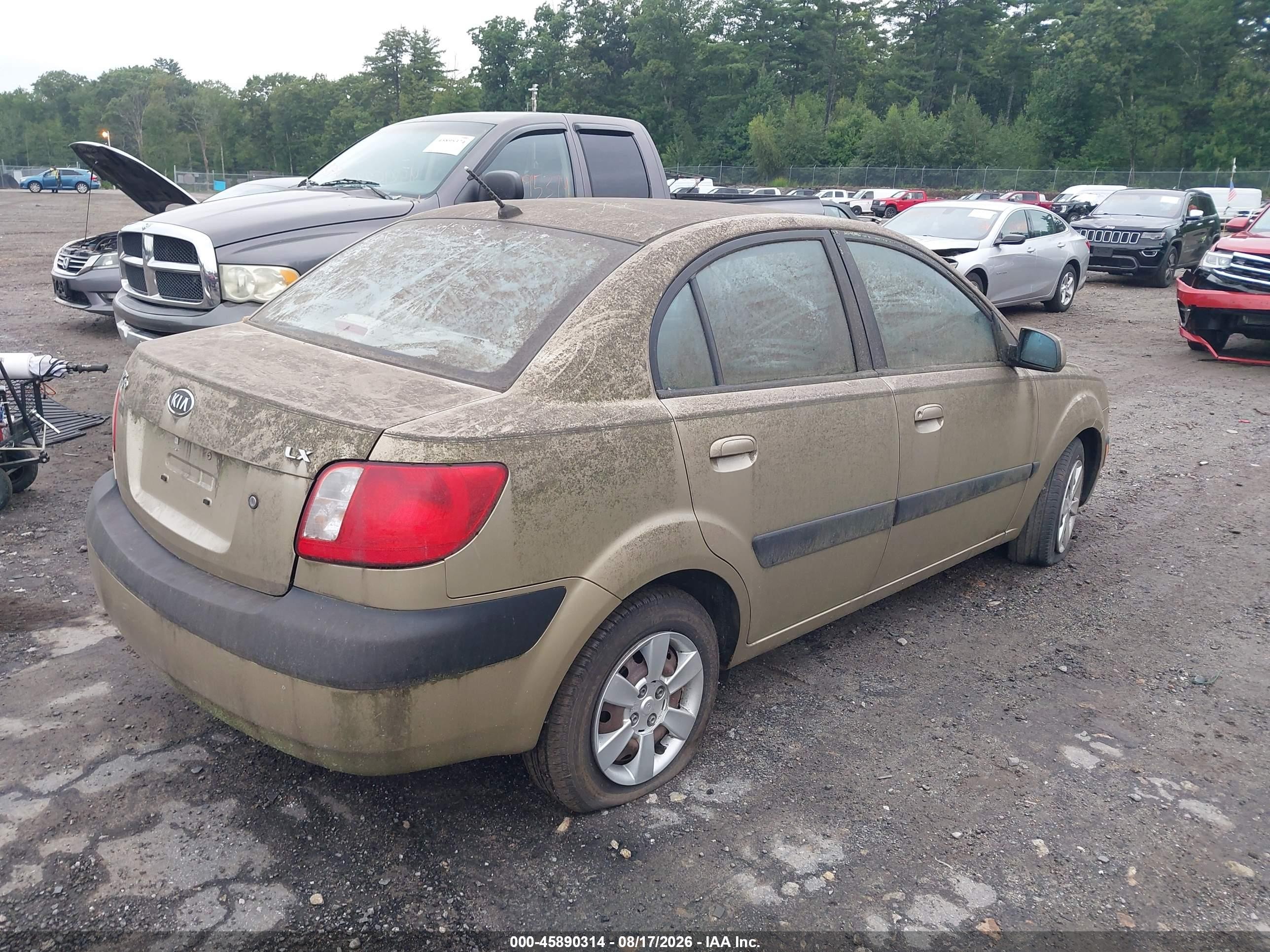 2007 Kia Rio Lx Gold vin: KNADE123376190512