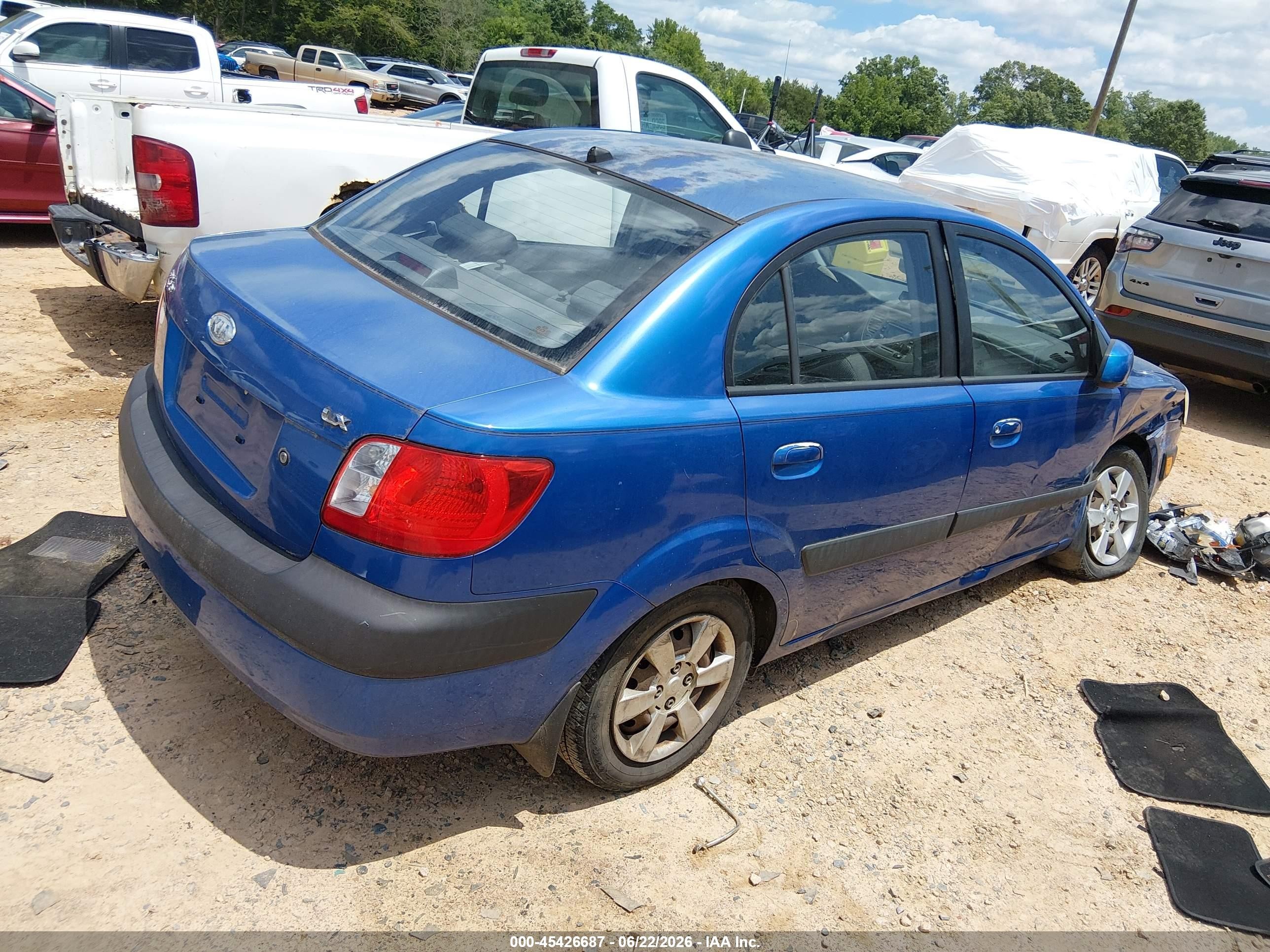2007 Kia Rio Lx Blue vin: KNADE123376212721