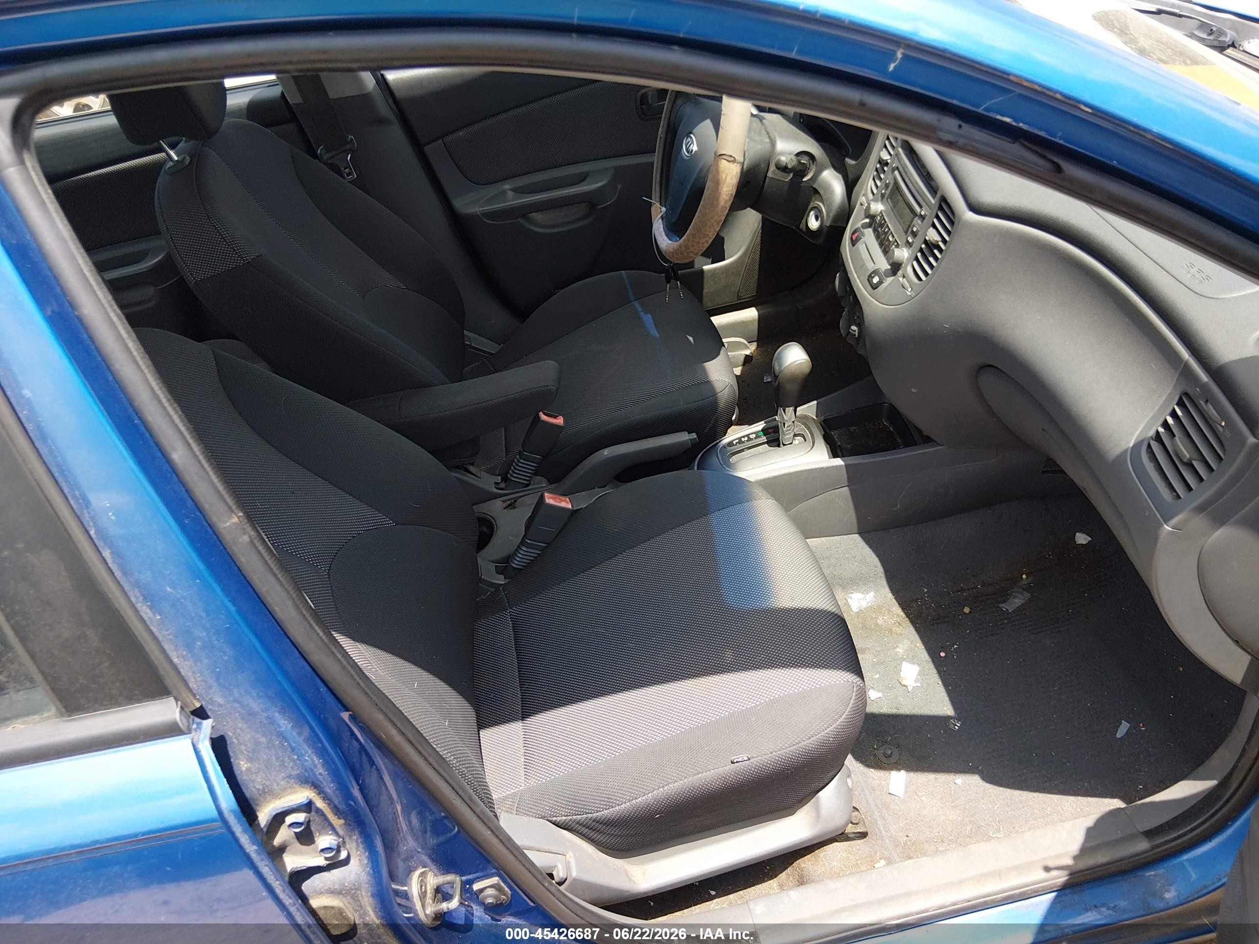 2007 Kia Rio Lx Blue vin: KNADE123376212721