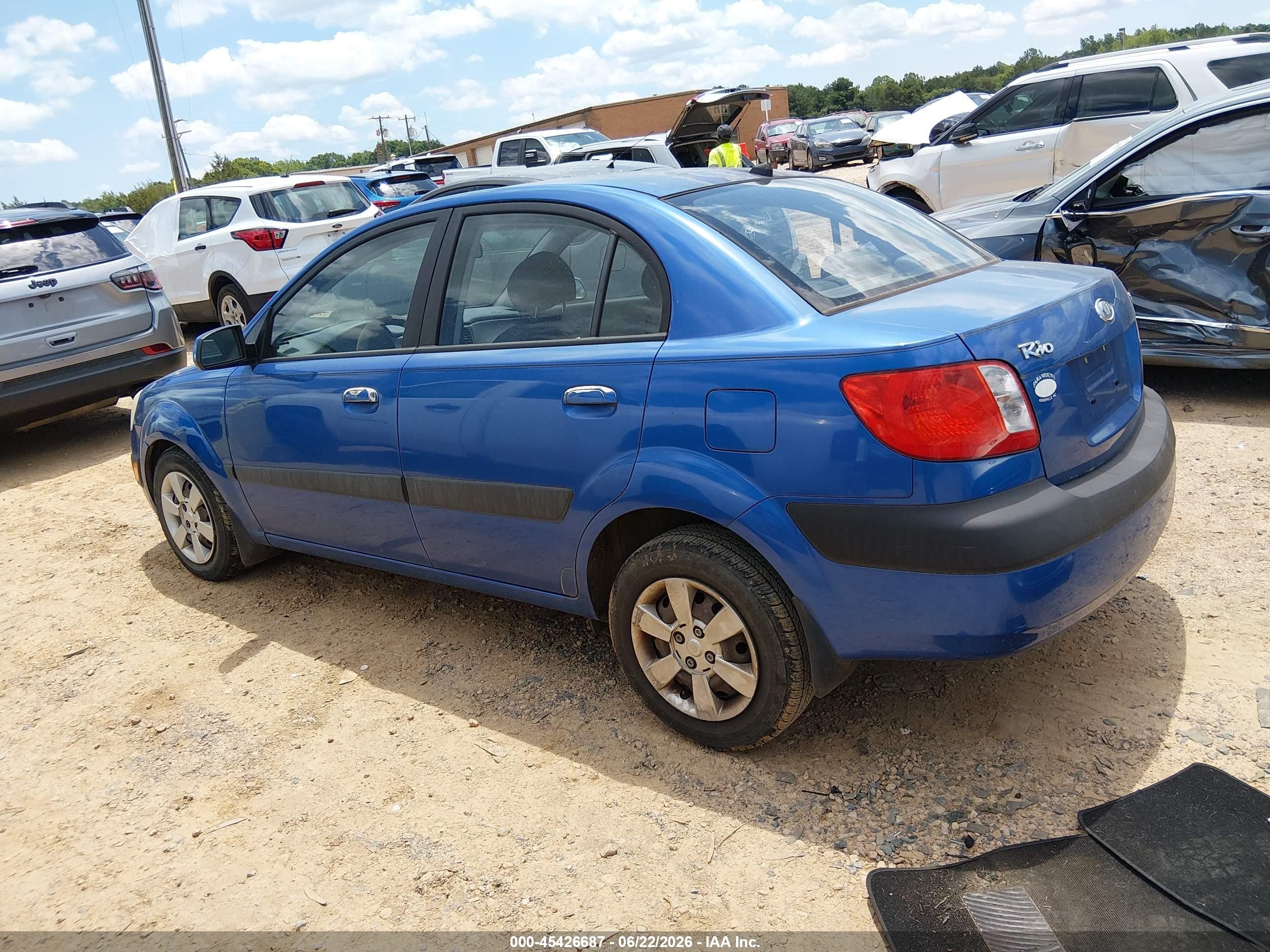 2007 Kia Rio Lx Blue vin: KNADE123376212721