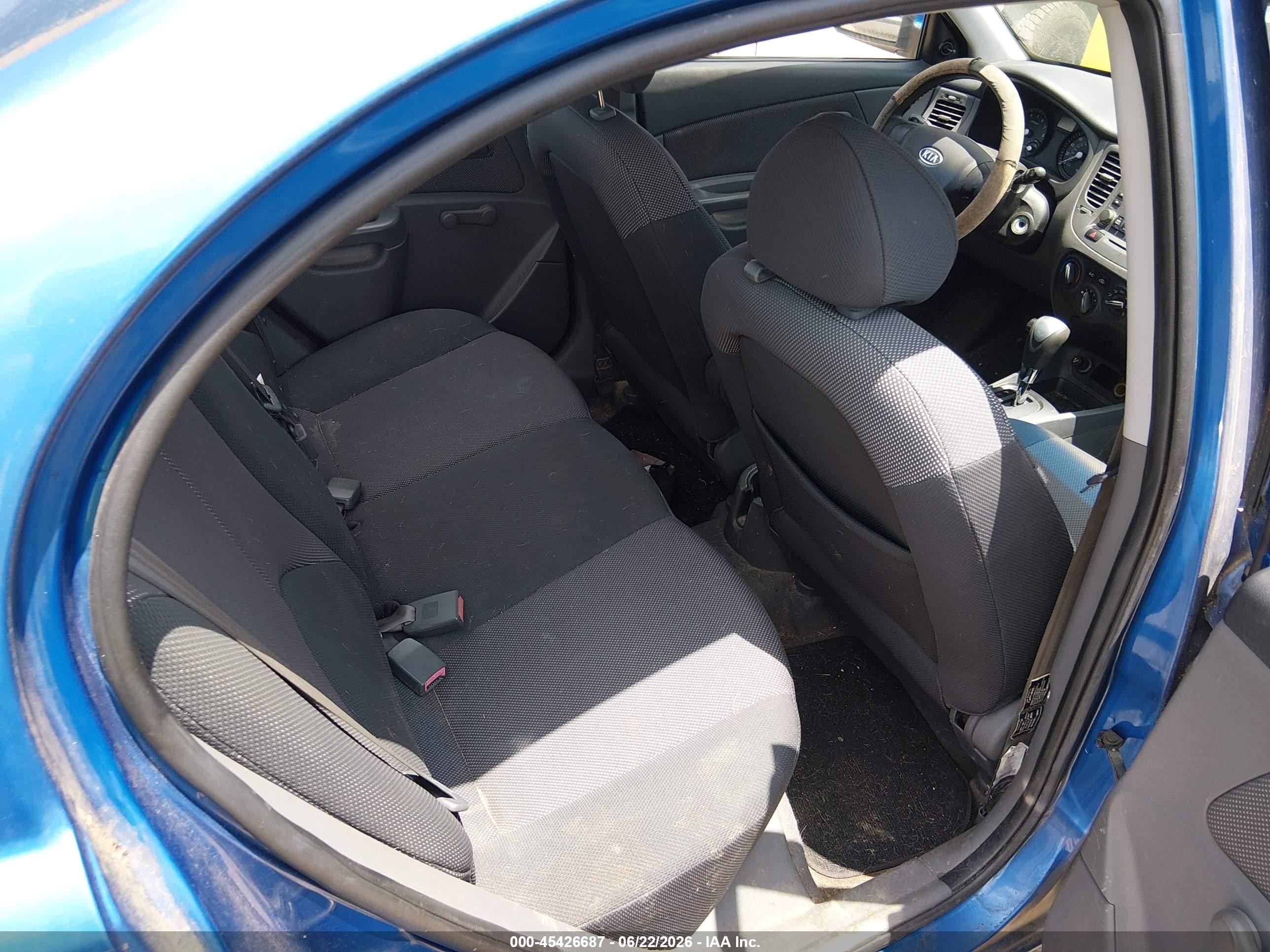 2007 Kia Rio Lx Blue vin: KNADE123376212721