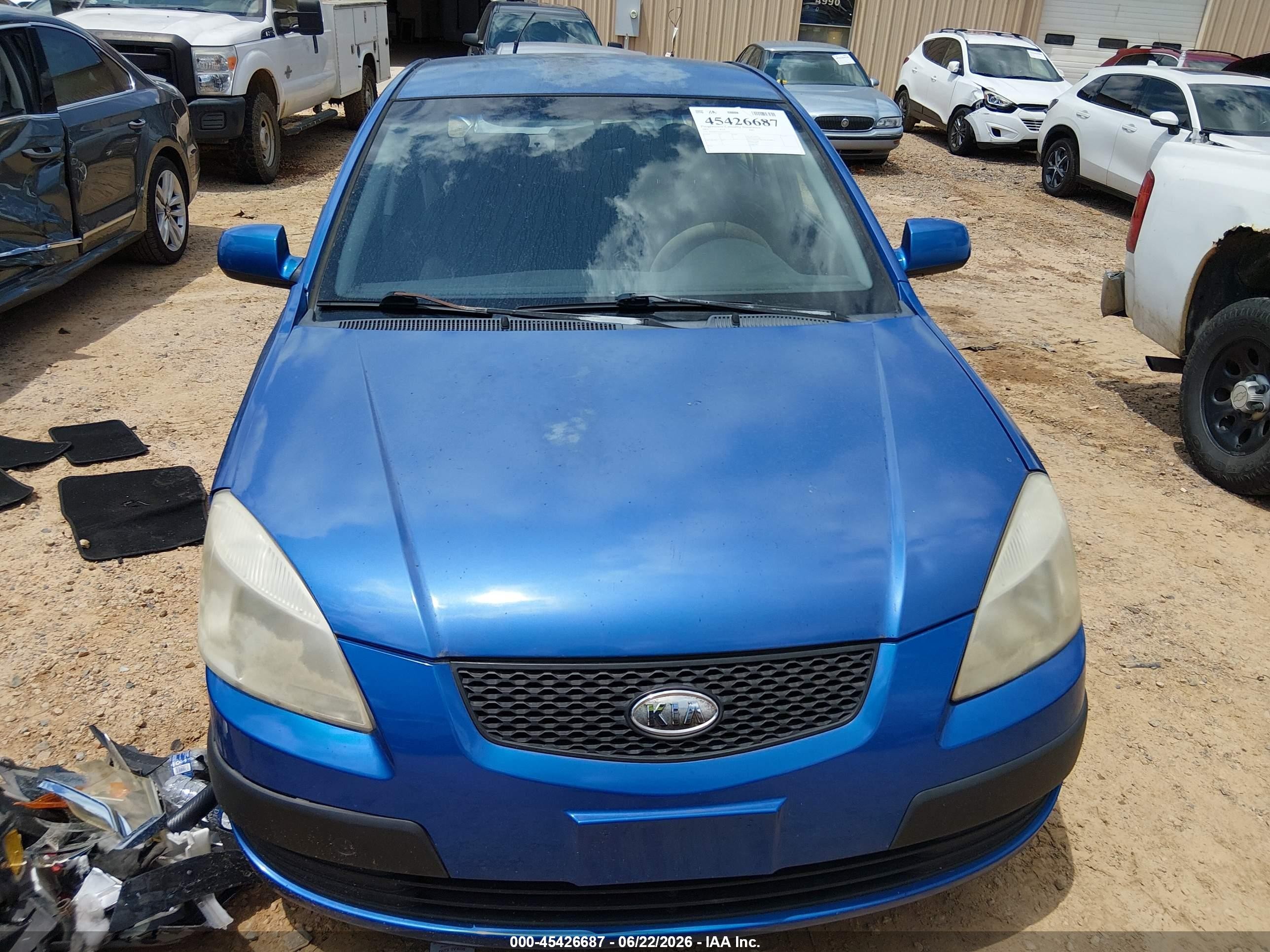 2007 Kia Rio Lx Blue vin: KNADE123376212721