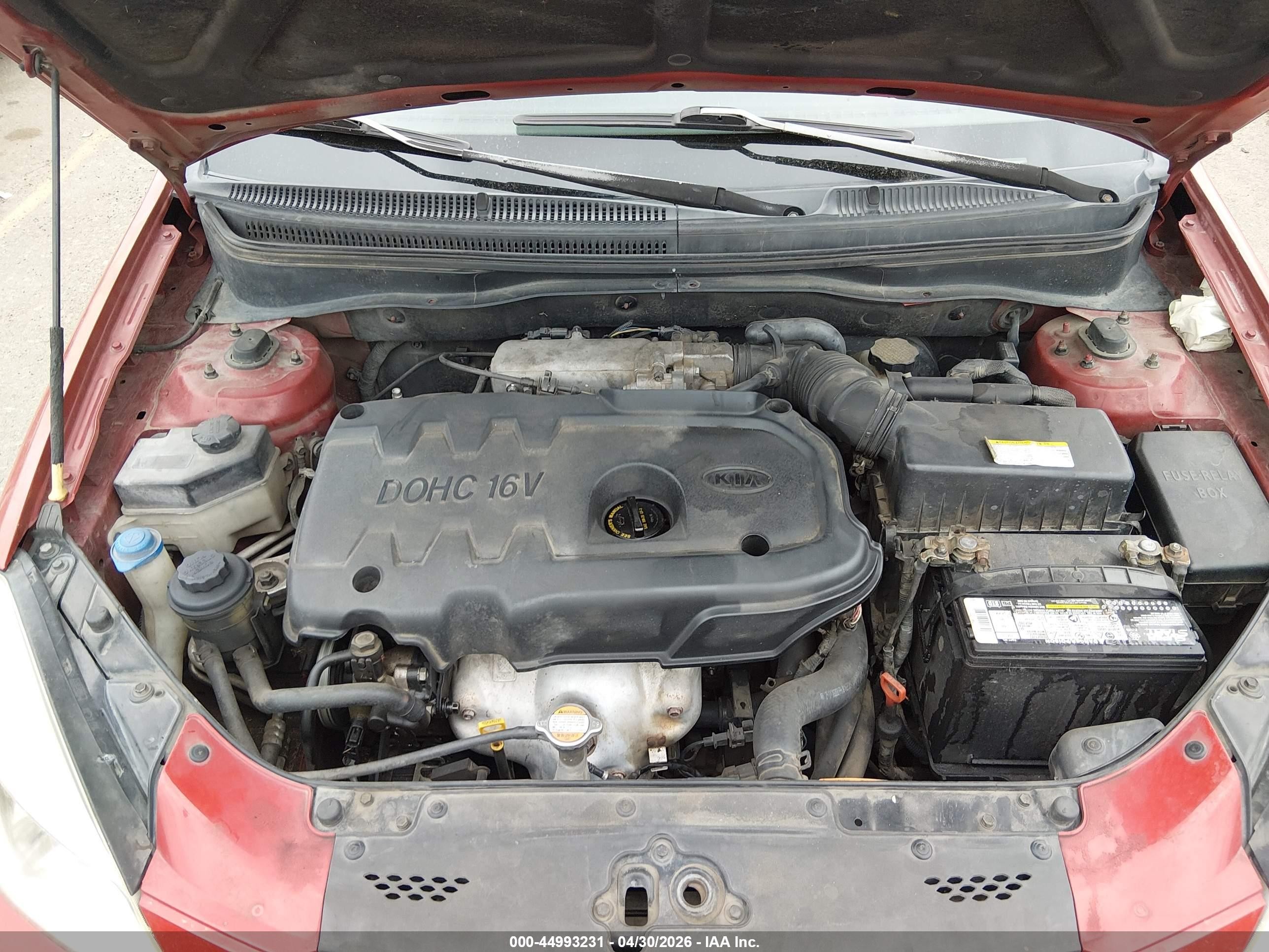 2007 Kia Rio Lx Оранжевый vin: KNADE123376243144