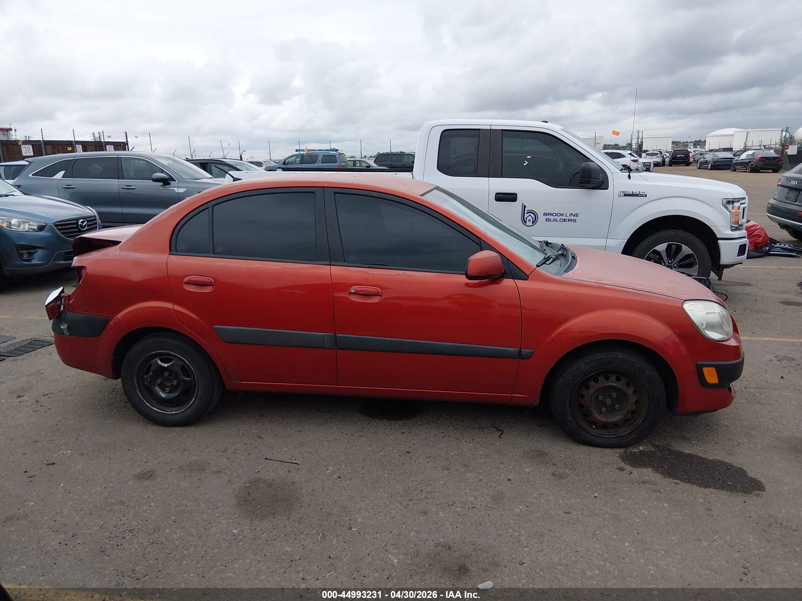 2007 Kia Rio Lx Оранжевый vin: KNADE123376243144