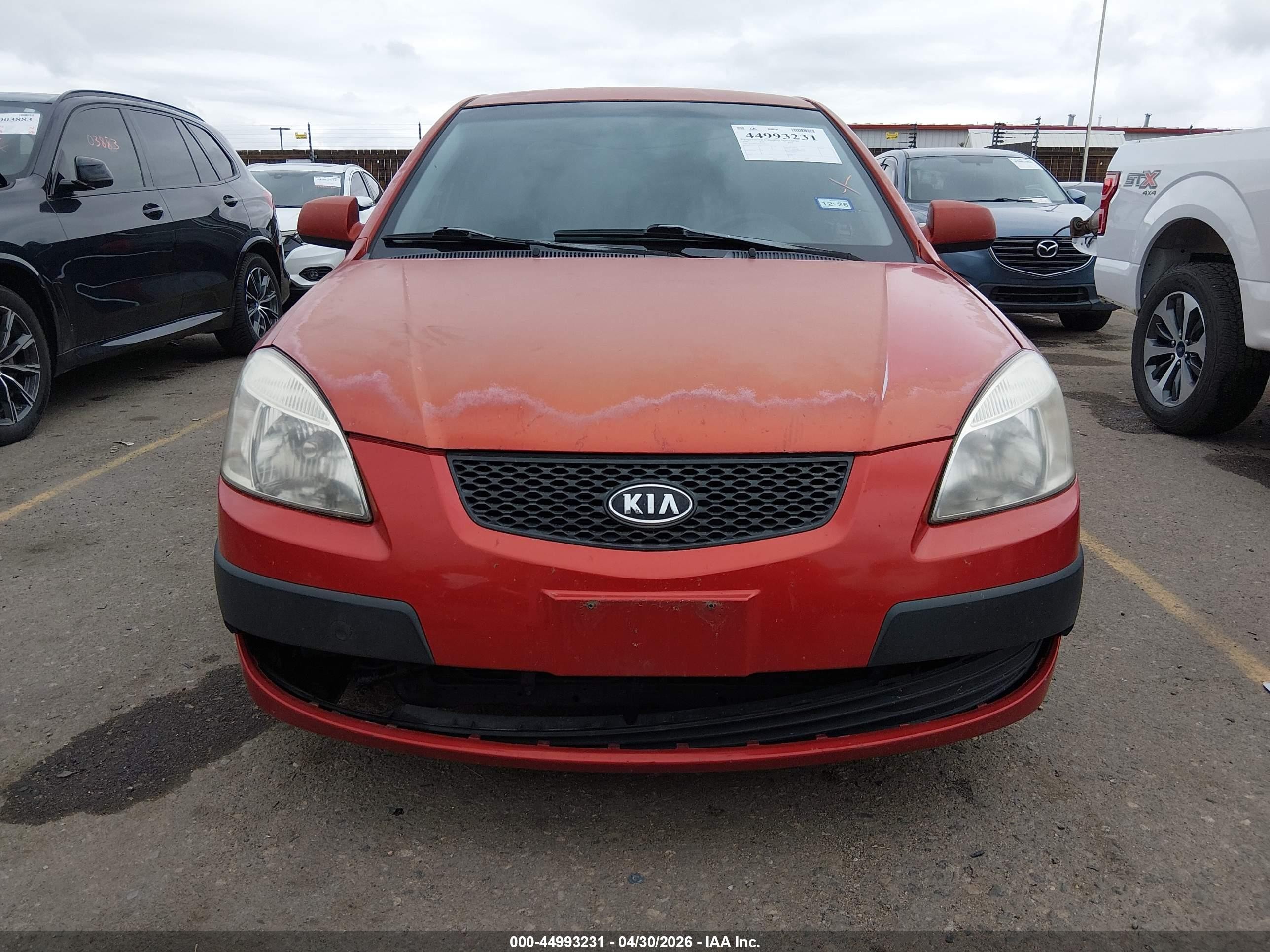 2007 Kia Rio Lx Оранжевый vin: KNADE123376243144