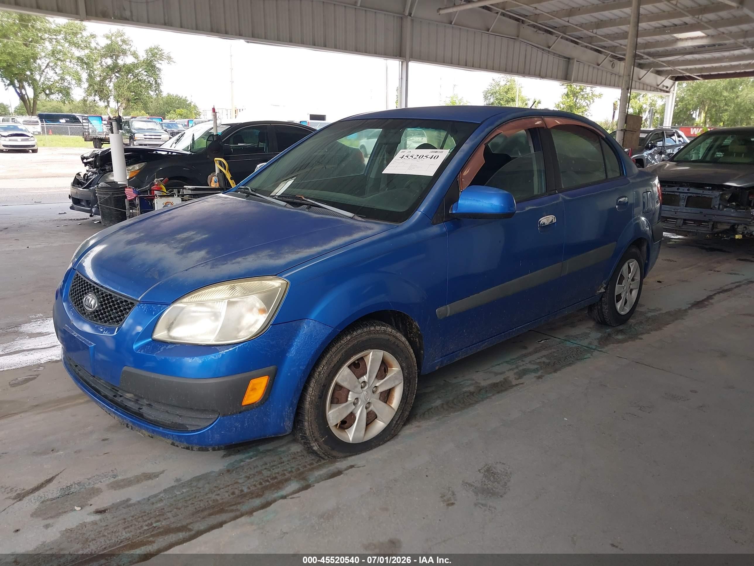2008 Kia Rio Lx Blue vin: KNADE123386305837