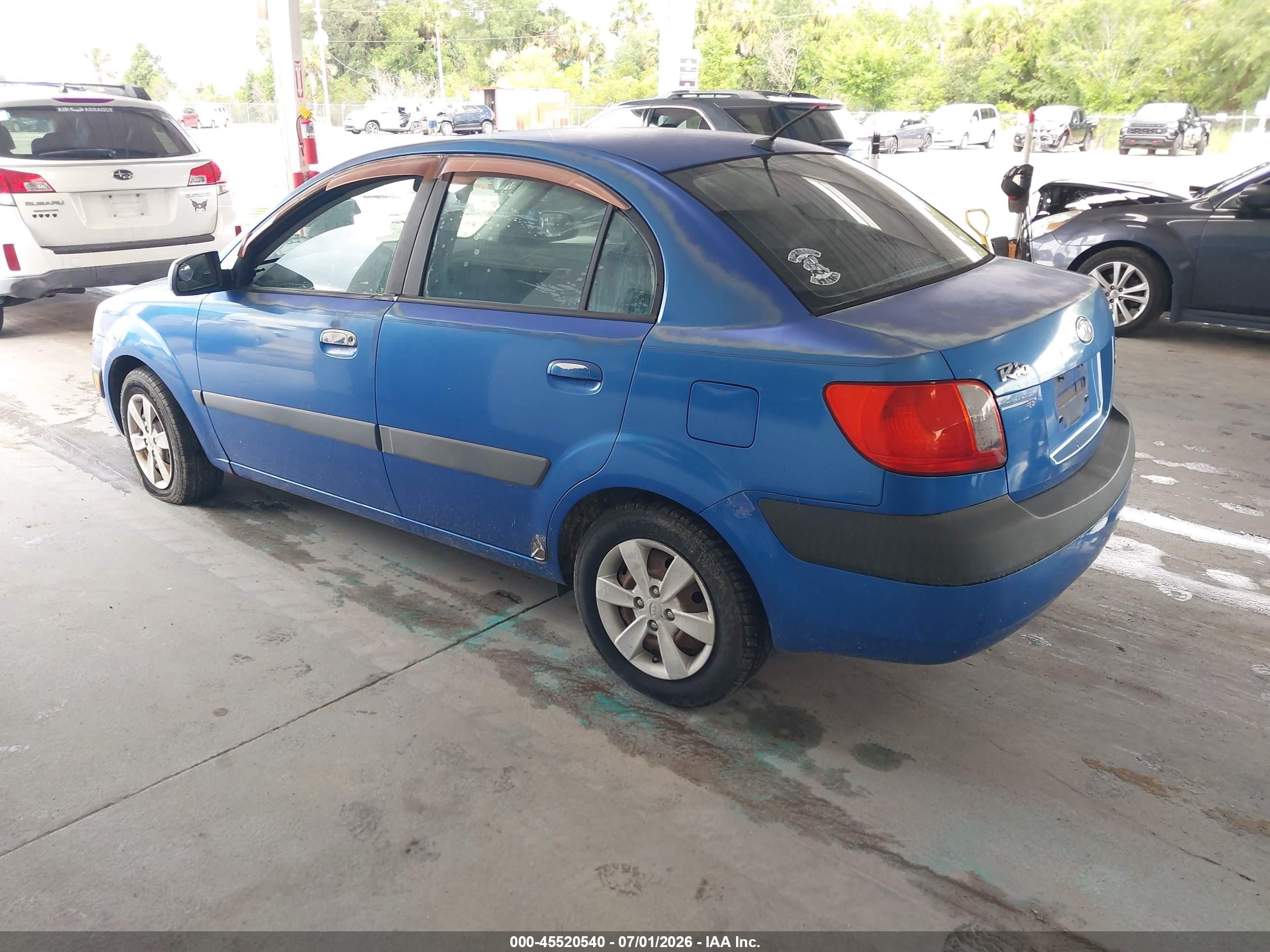 2008 Kia Rio Lx Blue vin: KNADE123386305837