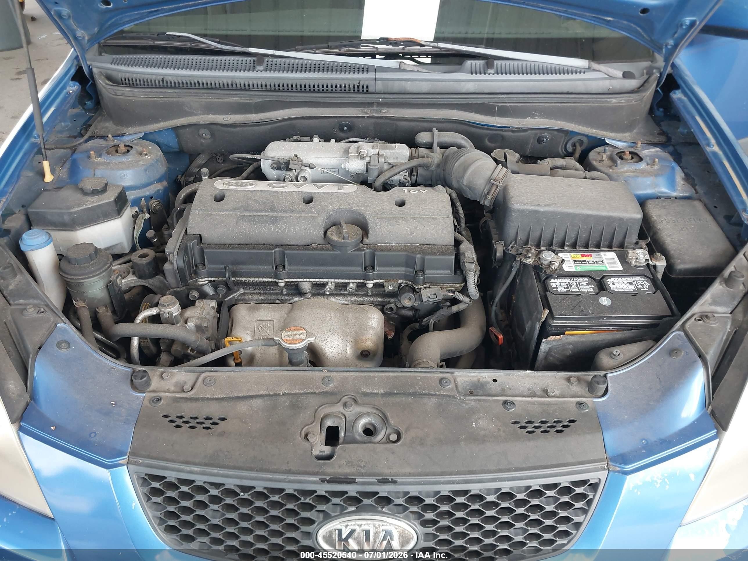 2008 Kia Rio Lx Blue vin: KNADE123386305837