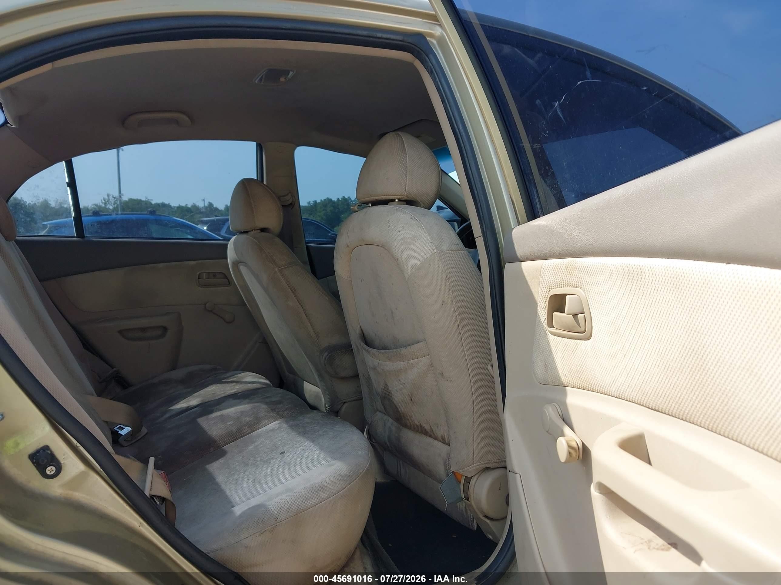 2008 Kia Rio Lx Champagne vin: KNADE123386351457