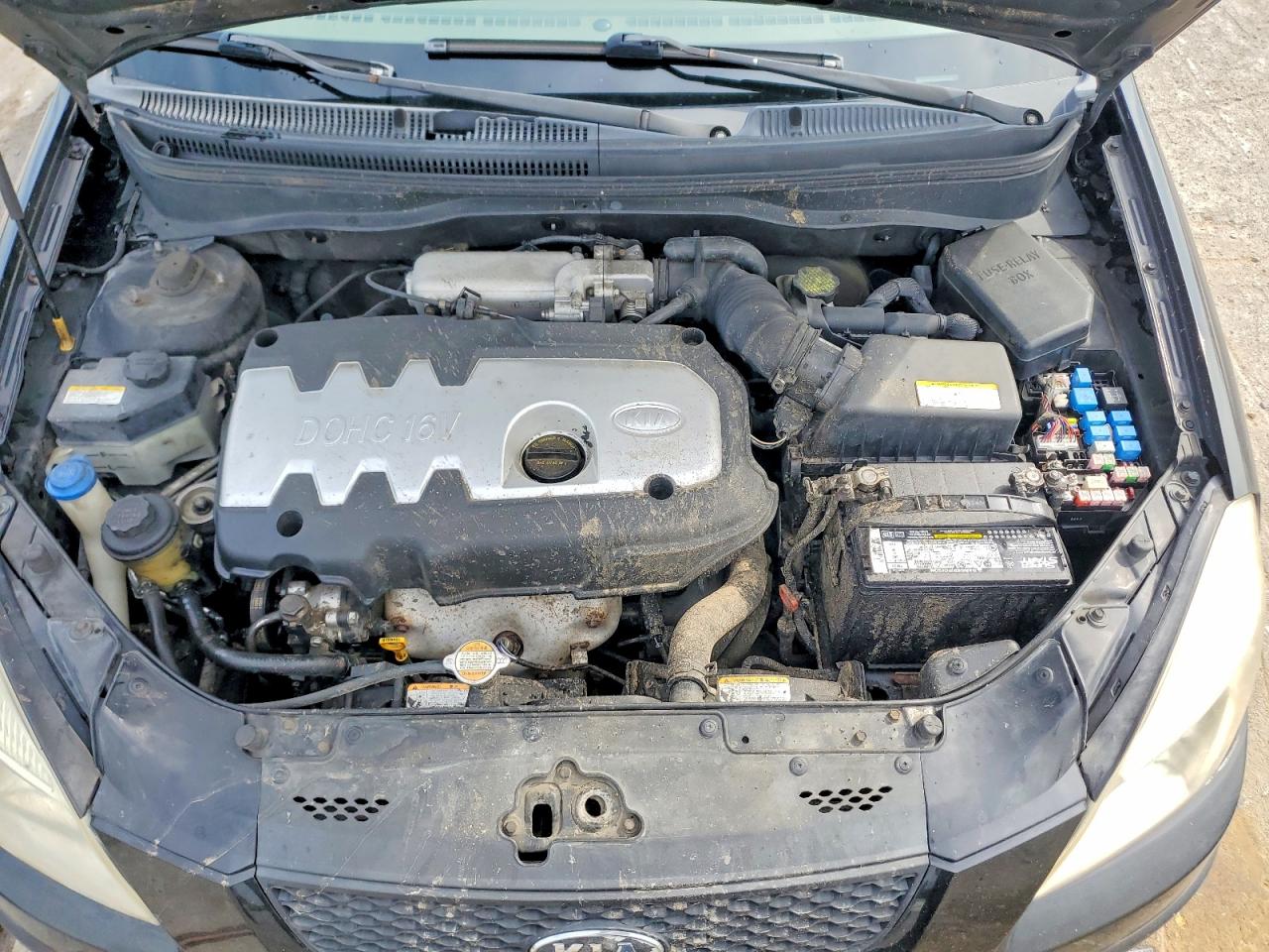 2006 Kia Rio Base Black vin: KNADE123466065419