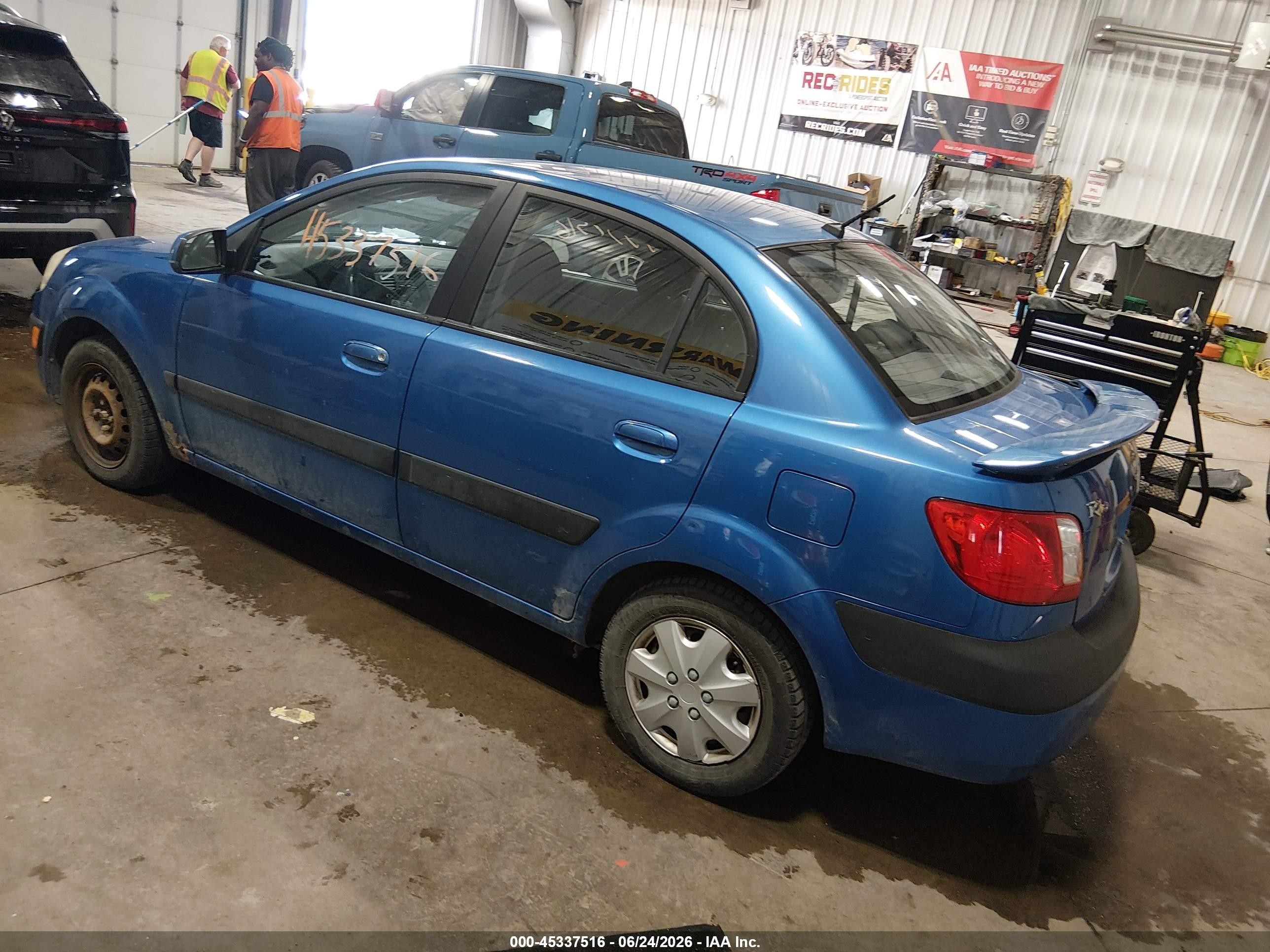 2007 Kia Rio Lx Синий vin: KNADE123476216857