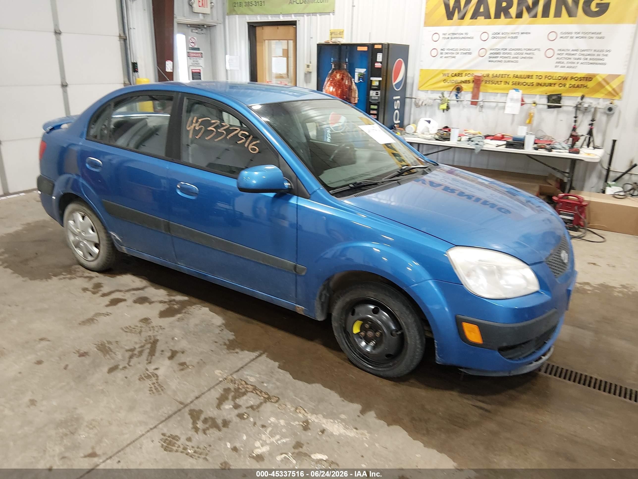 2007 Kia Rio Lx Синий vin: KNADE123476216857
