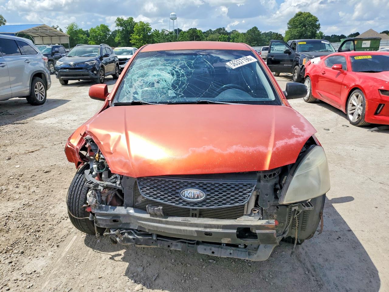 2008 Kia Rio Base Orange vin: KNADE123486322839