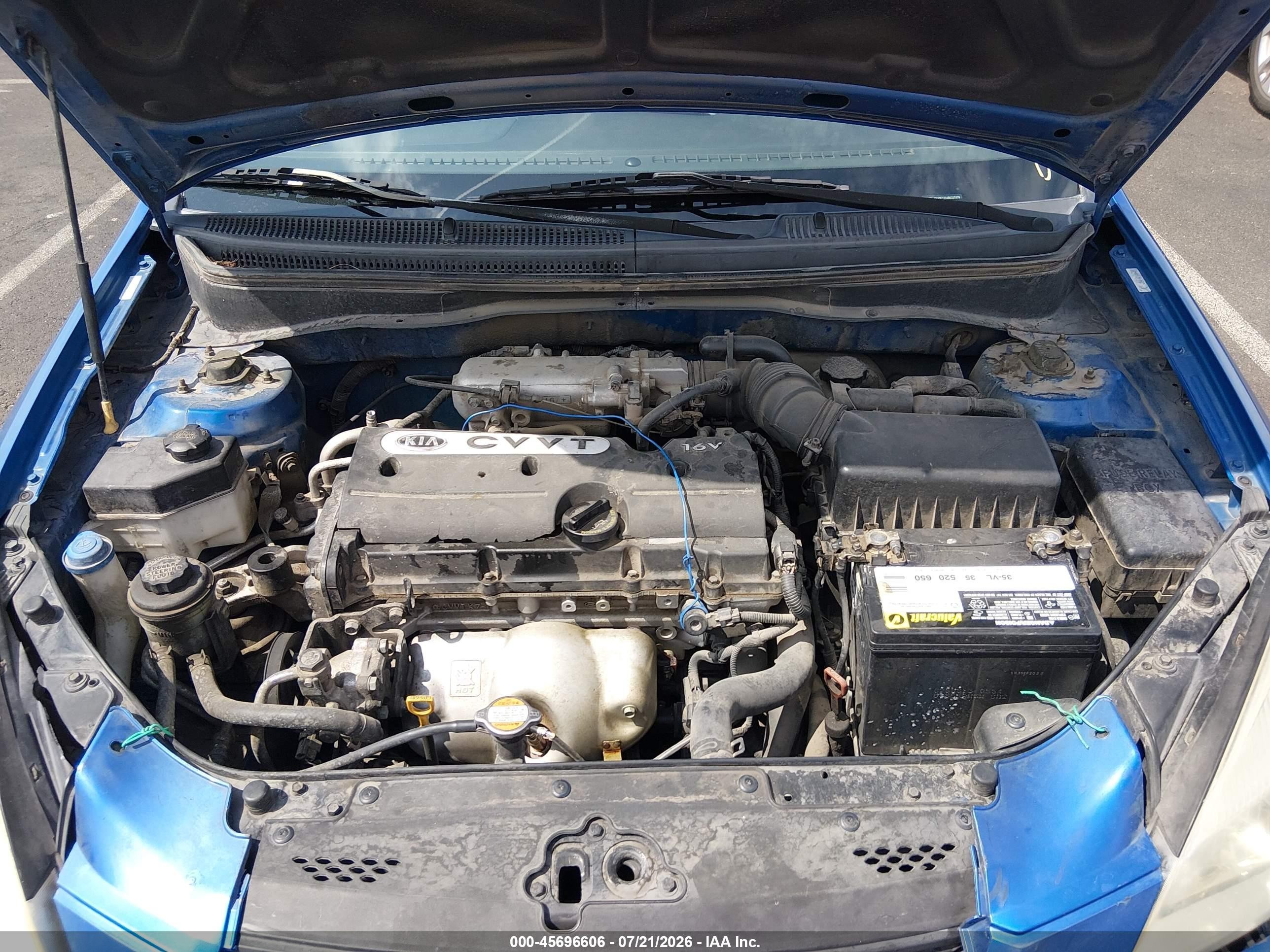 2008 Kia Rio Lx Blue vin: KNADE123486325109