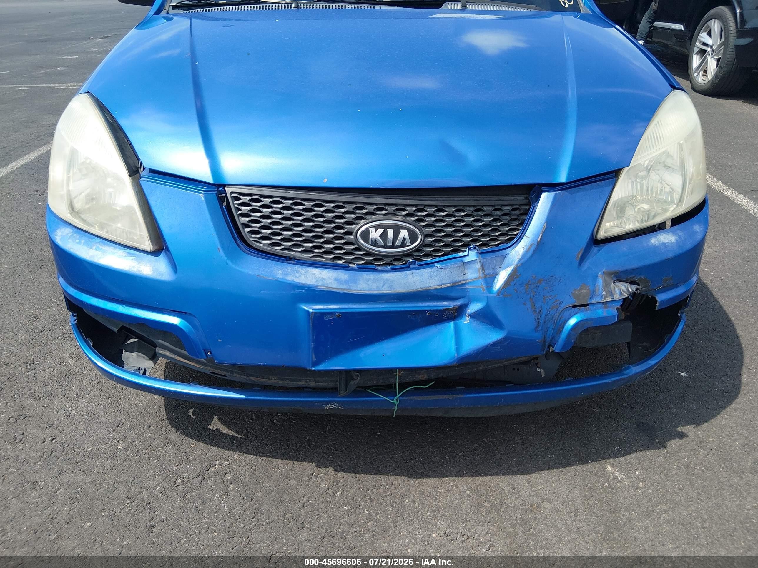 2008 Kia Rio Lx Blue vin: KNADE123486325109