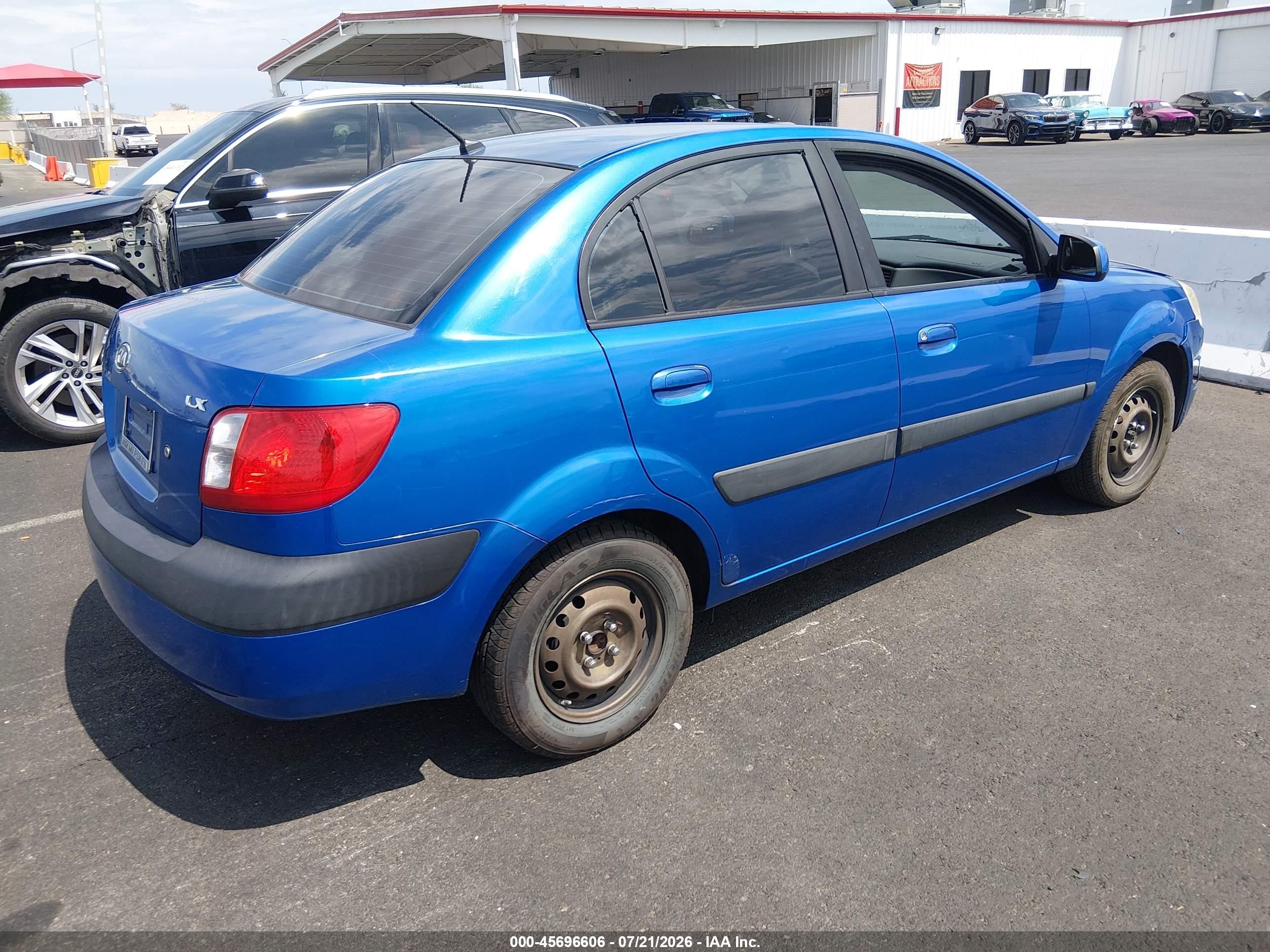 2008 Kia Rio Lx Blue vin: KNADE123486325109