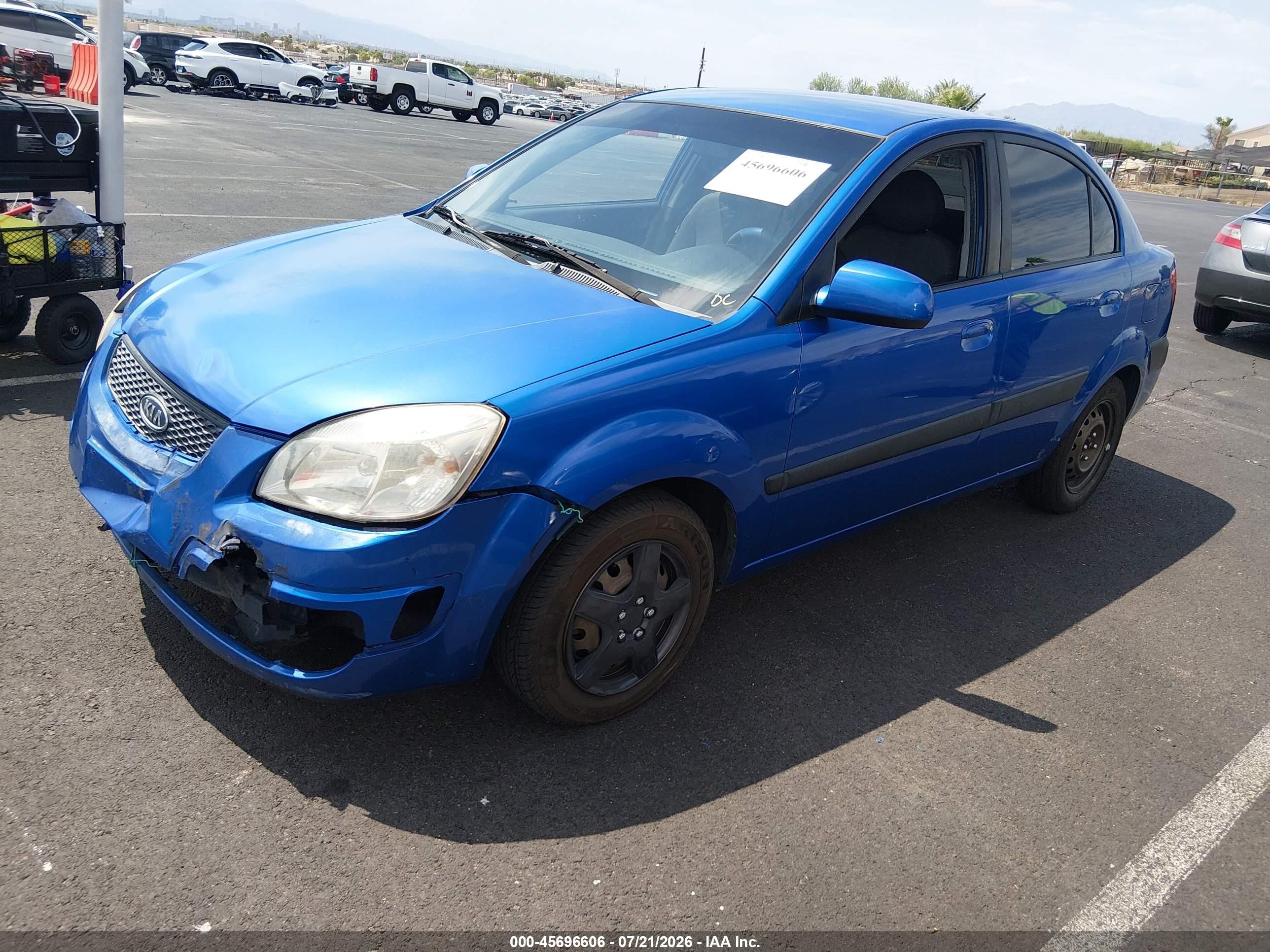 2008 Kia Rio Lx Blue vin: KNADE123486325109