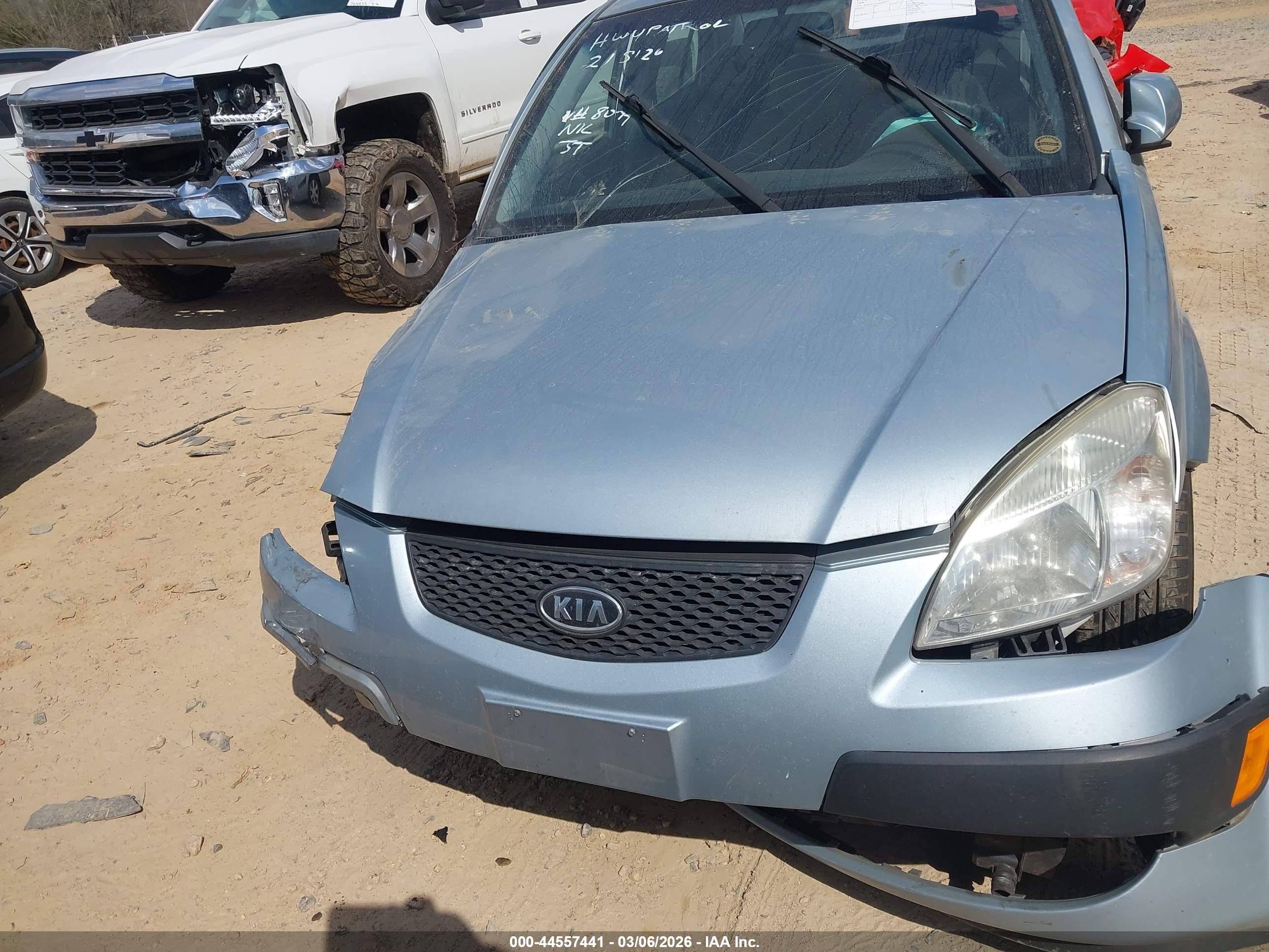 2006 Kia Rio Lx Silver vin: KNADE123566048077
