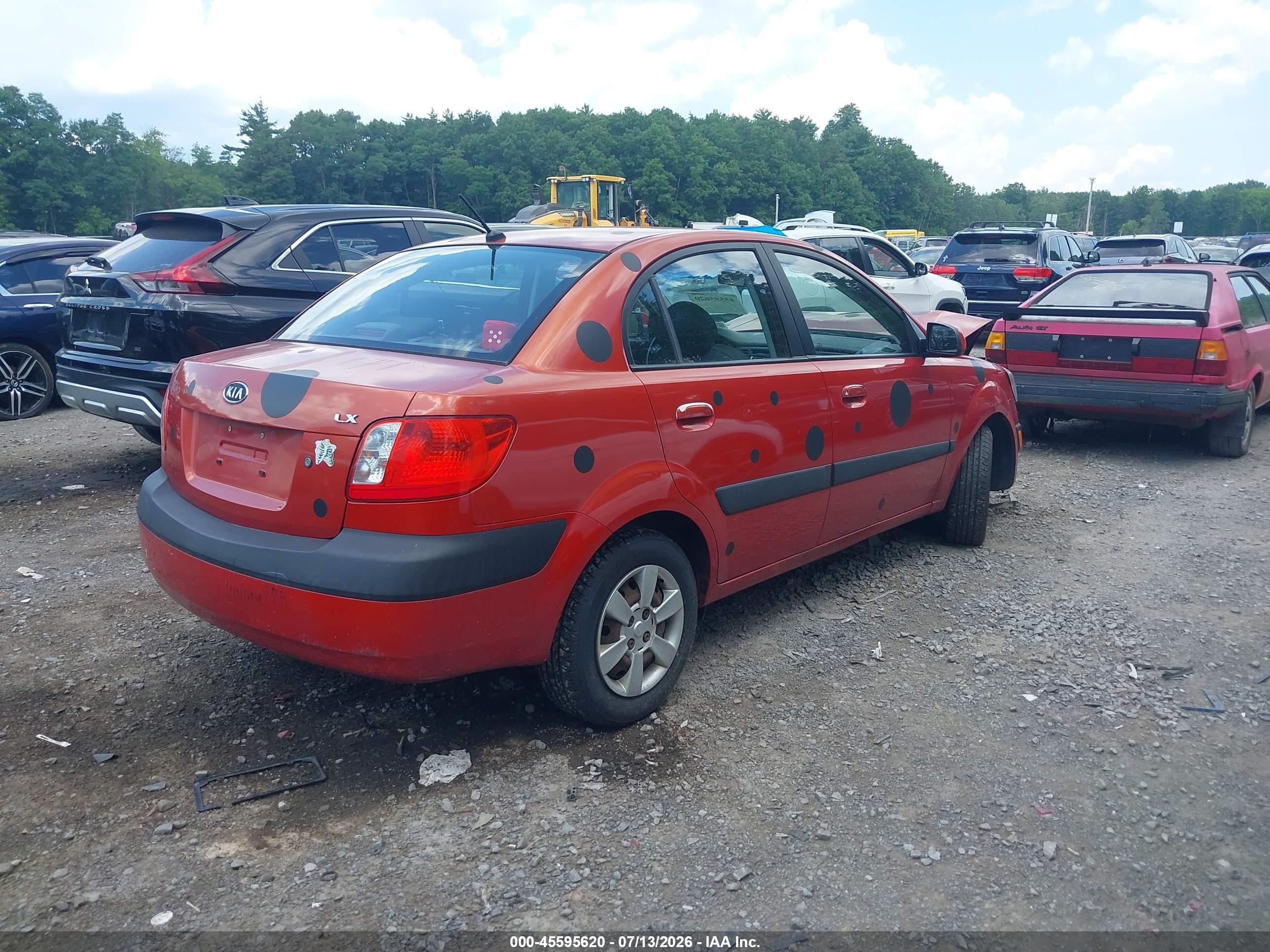 2007 Kia Rio Lx Orange vin: KNADE123576227320