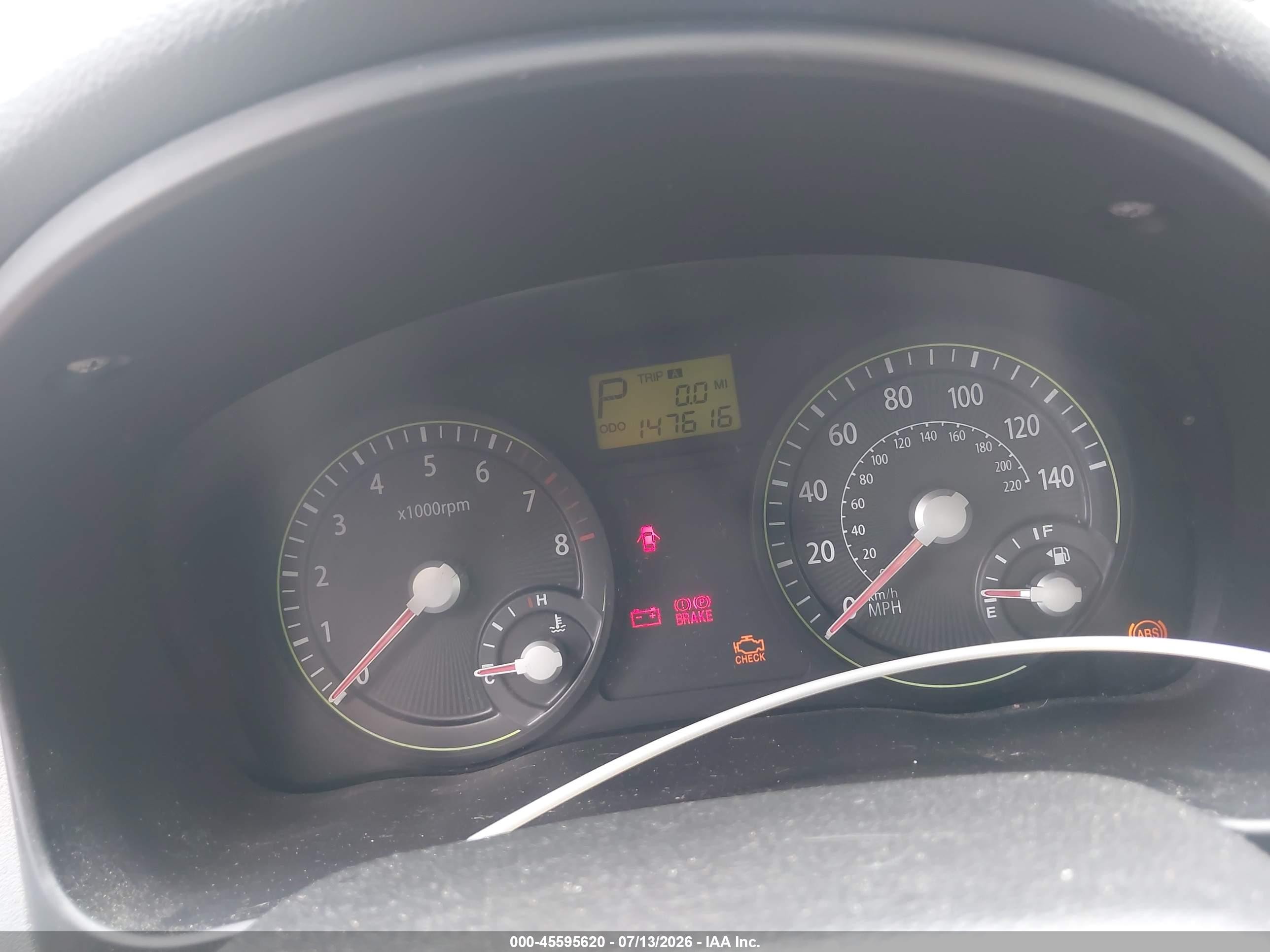 2007 Kia Rio Lx Orange vin: KNADE123576227320