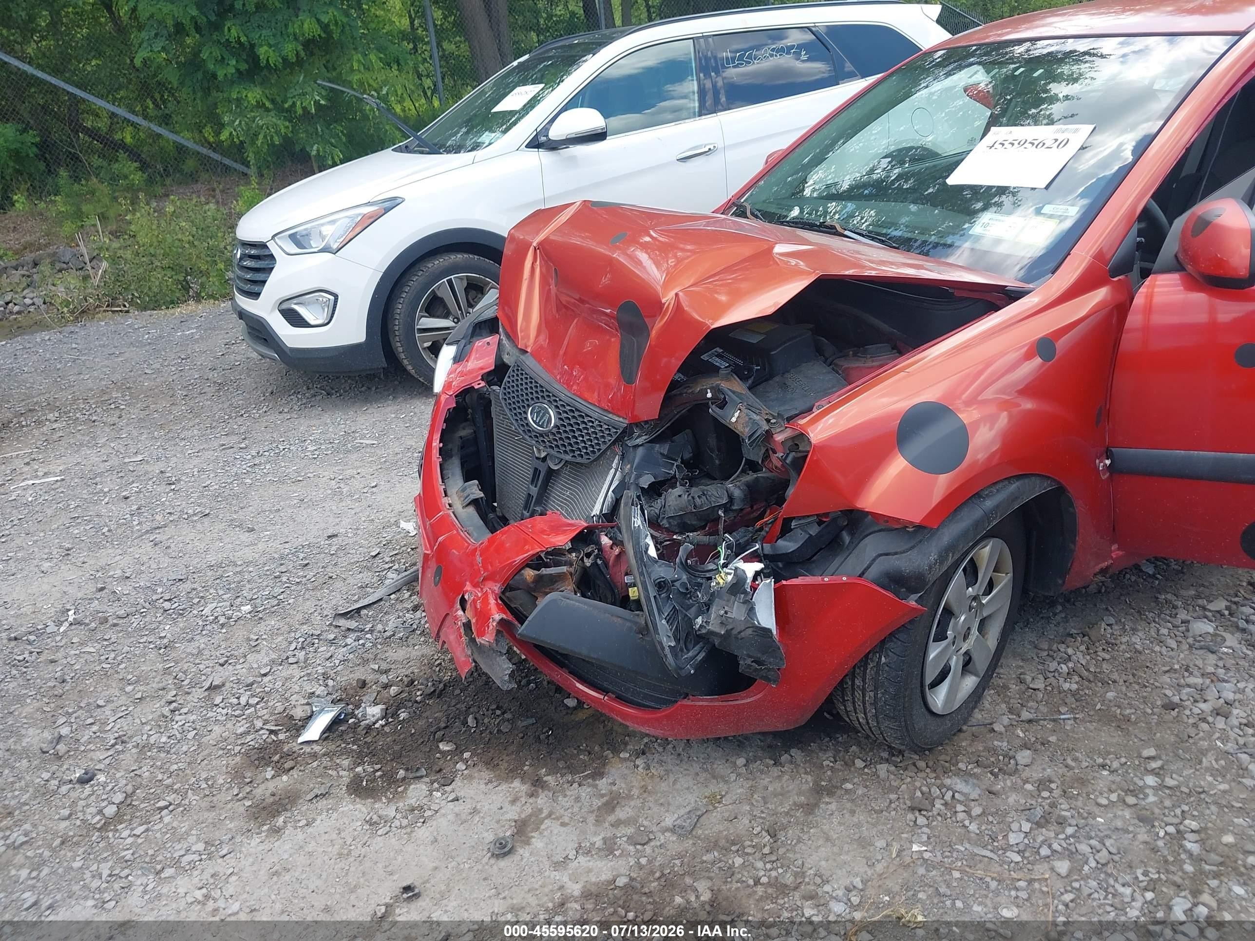 2007 Kia Rio Lx Orange vin: KNADE123576227320