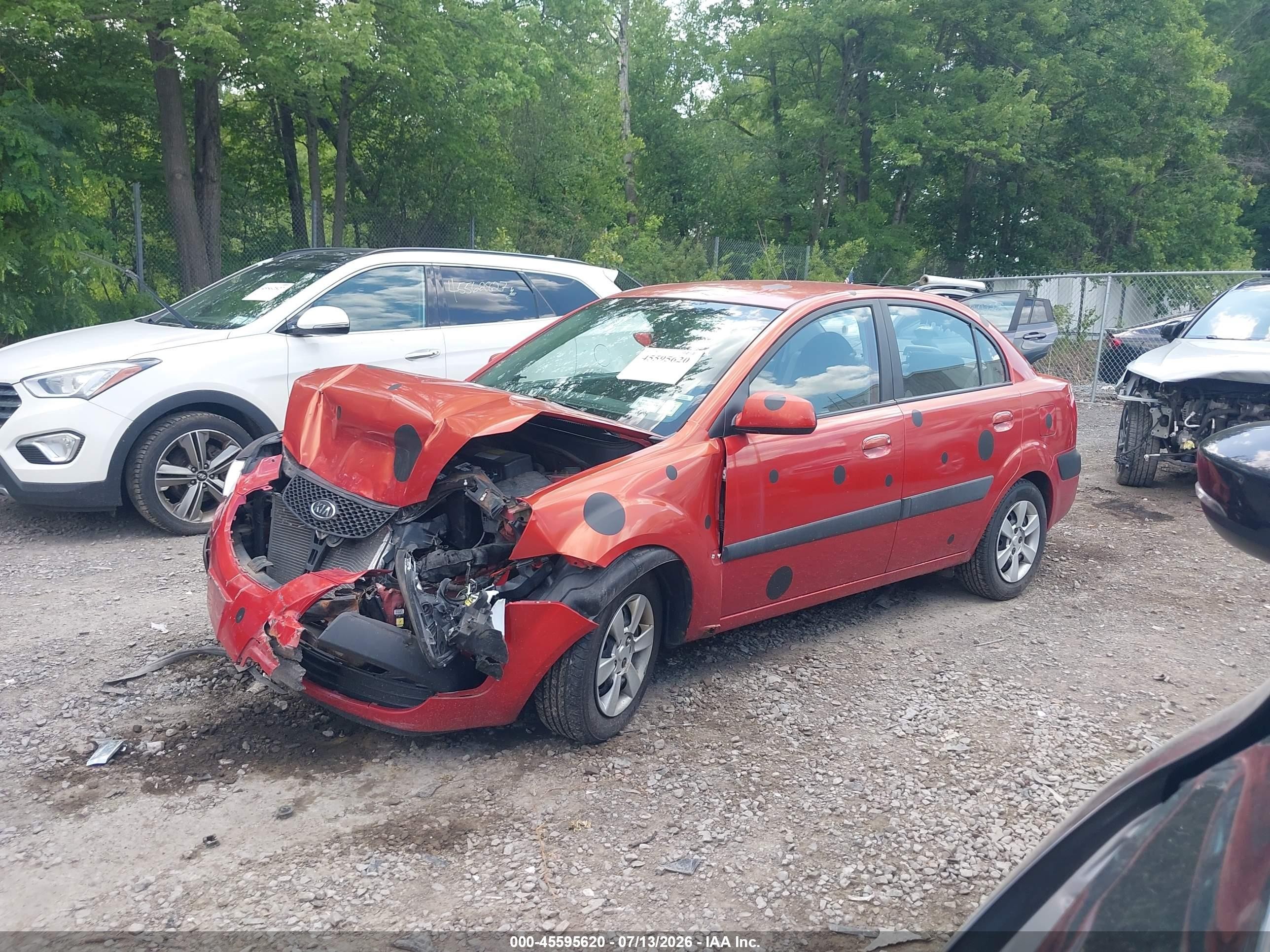 2007 Kia Rio Lx Orange vin: KNADE123576227320