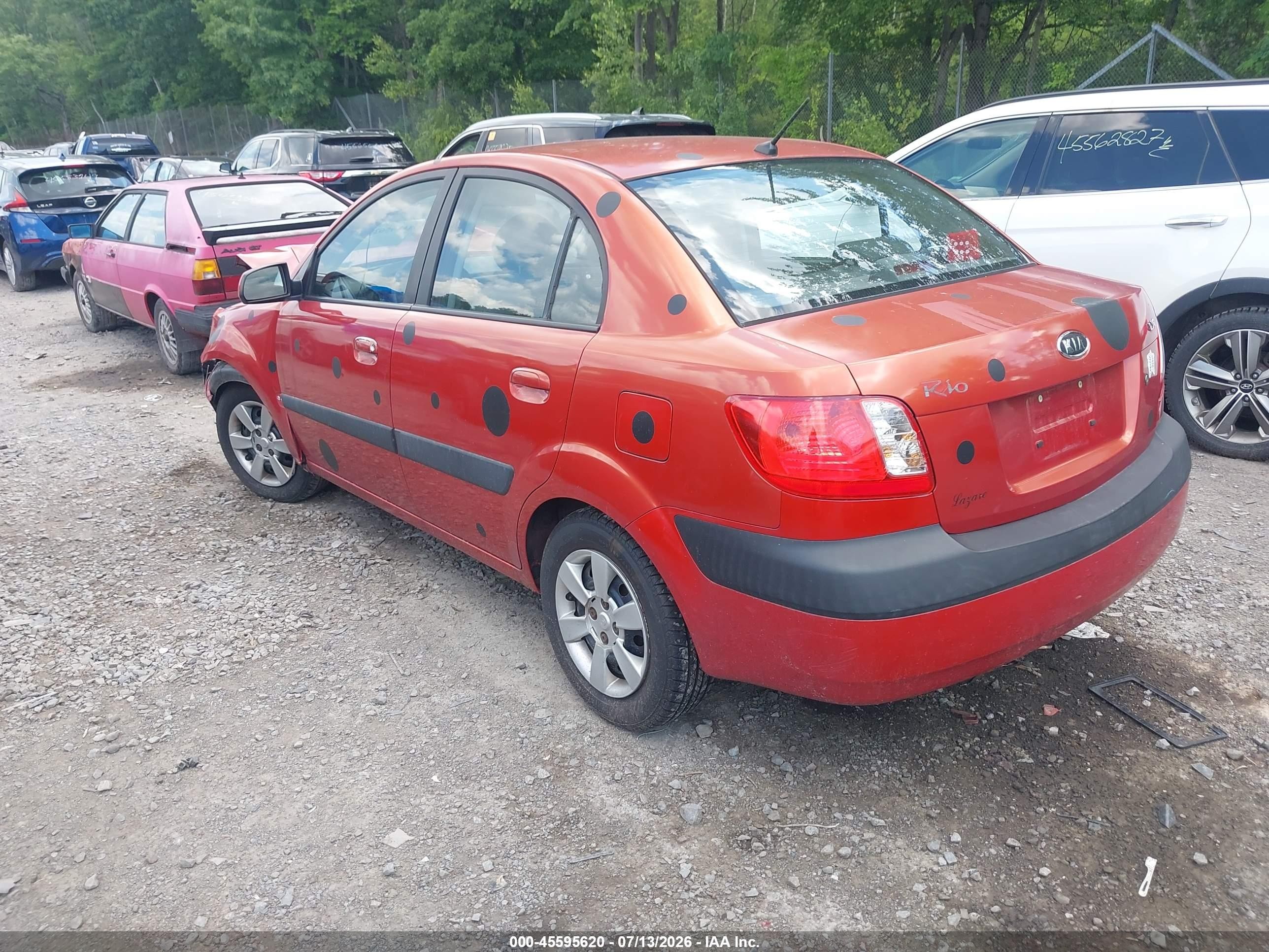 2007 Kia Rio Lx Orange vin: KNADE123576227320
