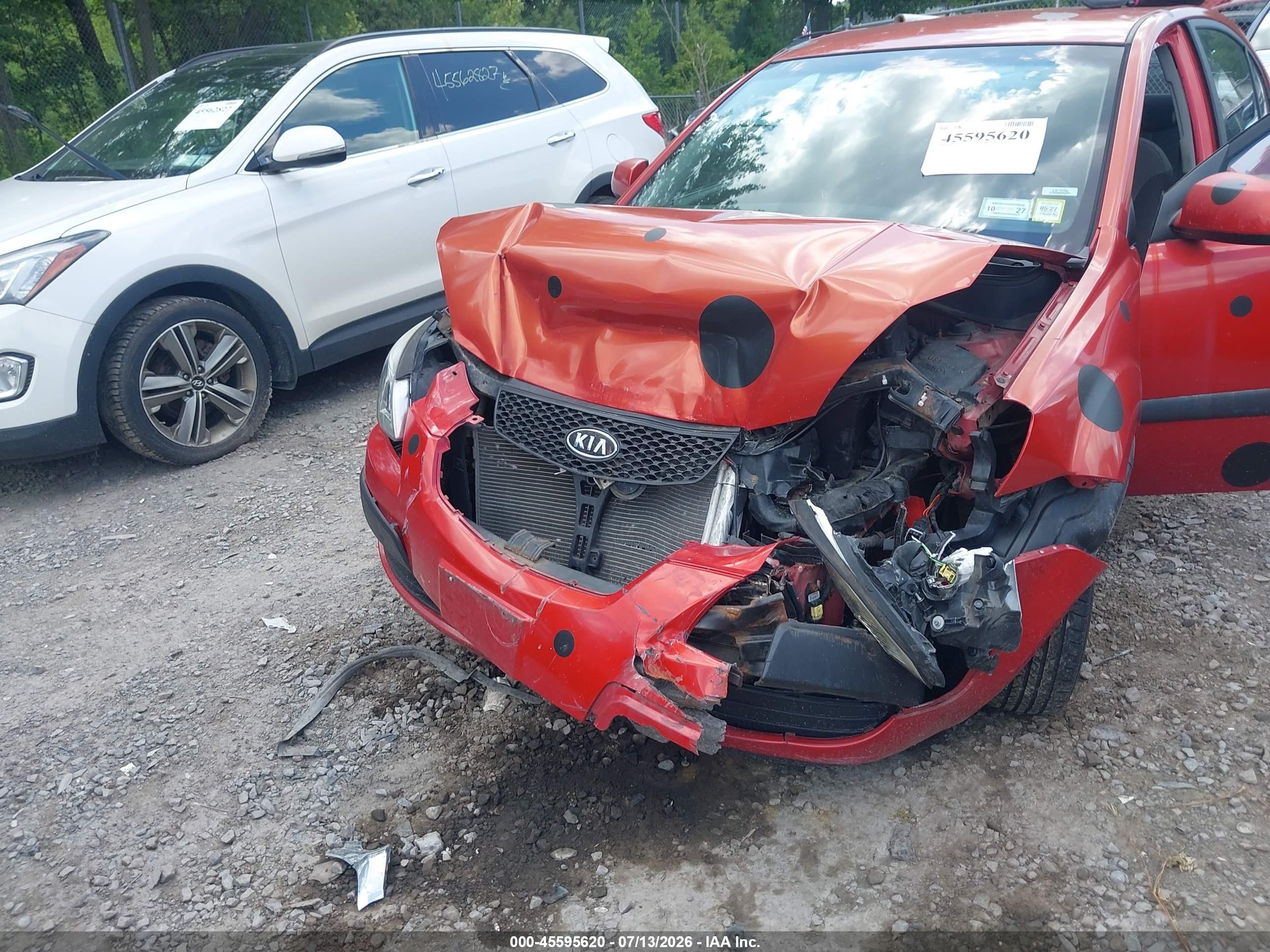 2007 Kia Rio Lx Orange vin: KNADE123576227320