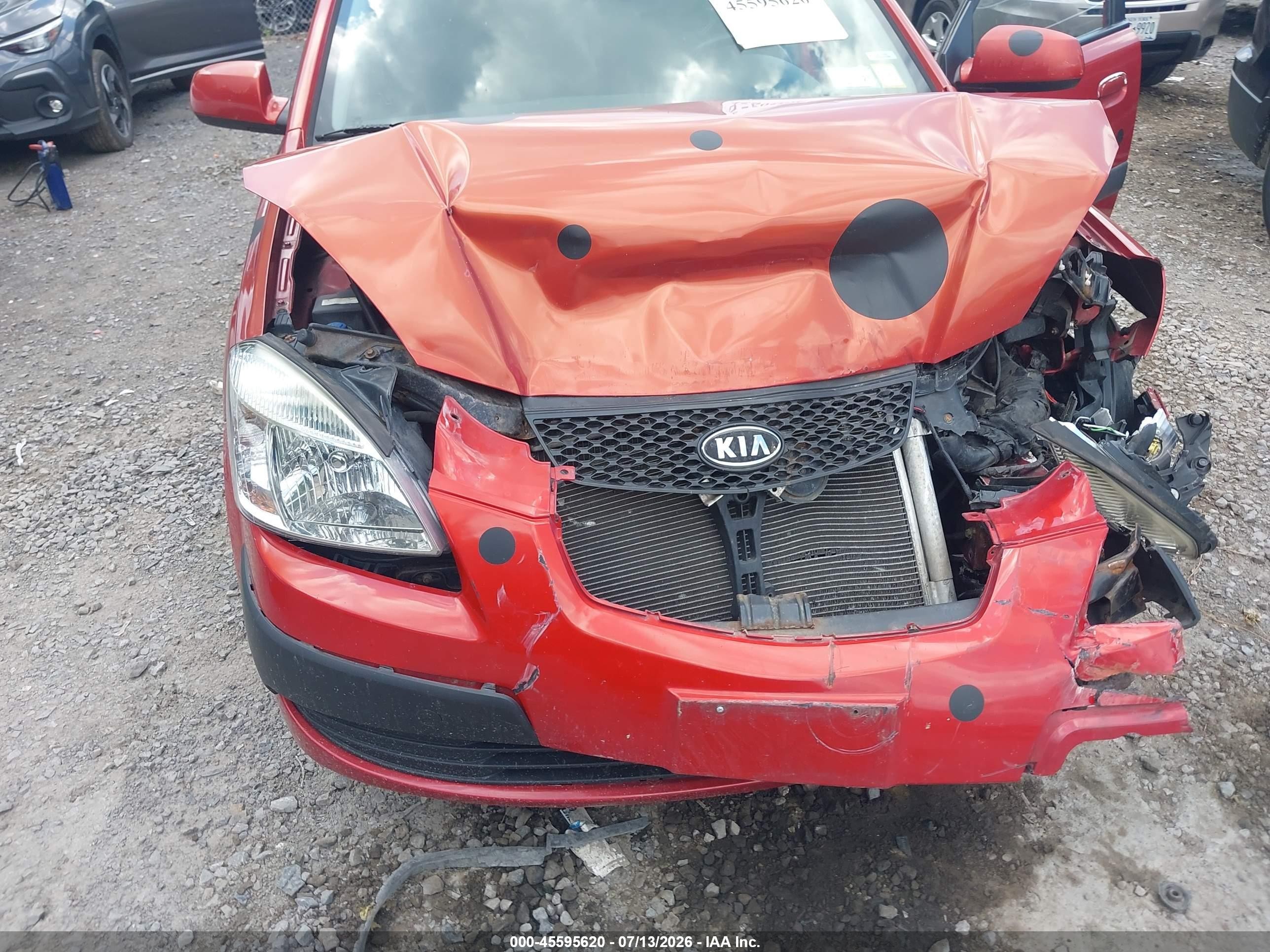 2007 Kia Rio Lx Orange vin: KNADE123576227320