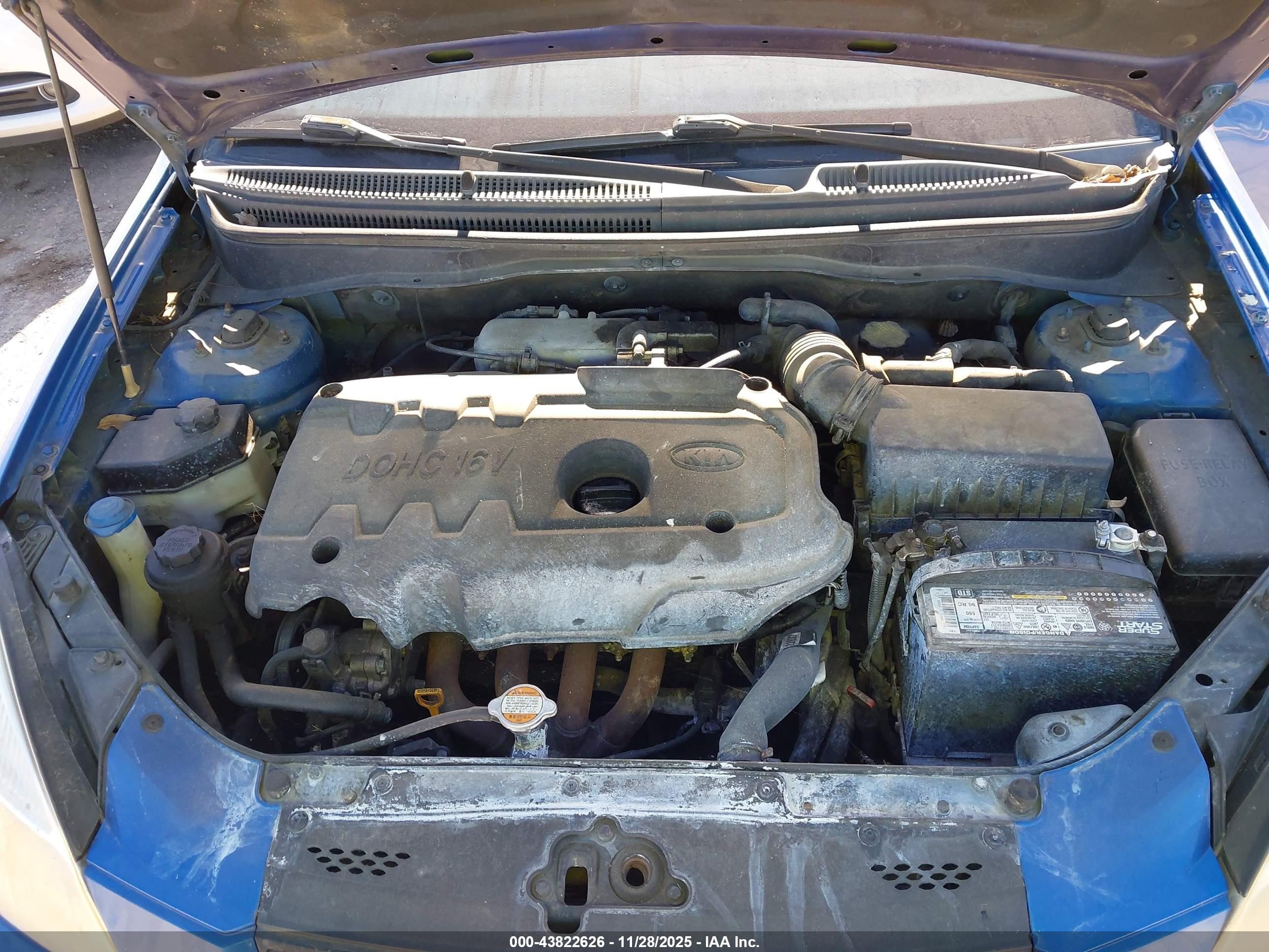 2007 Kia Rio Lx Blue vin: KNADE123576274007