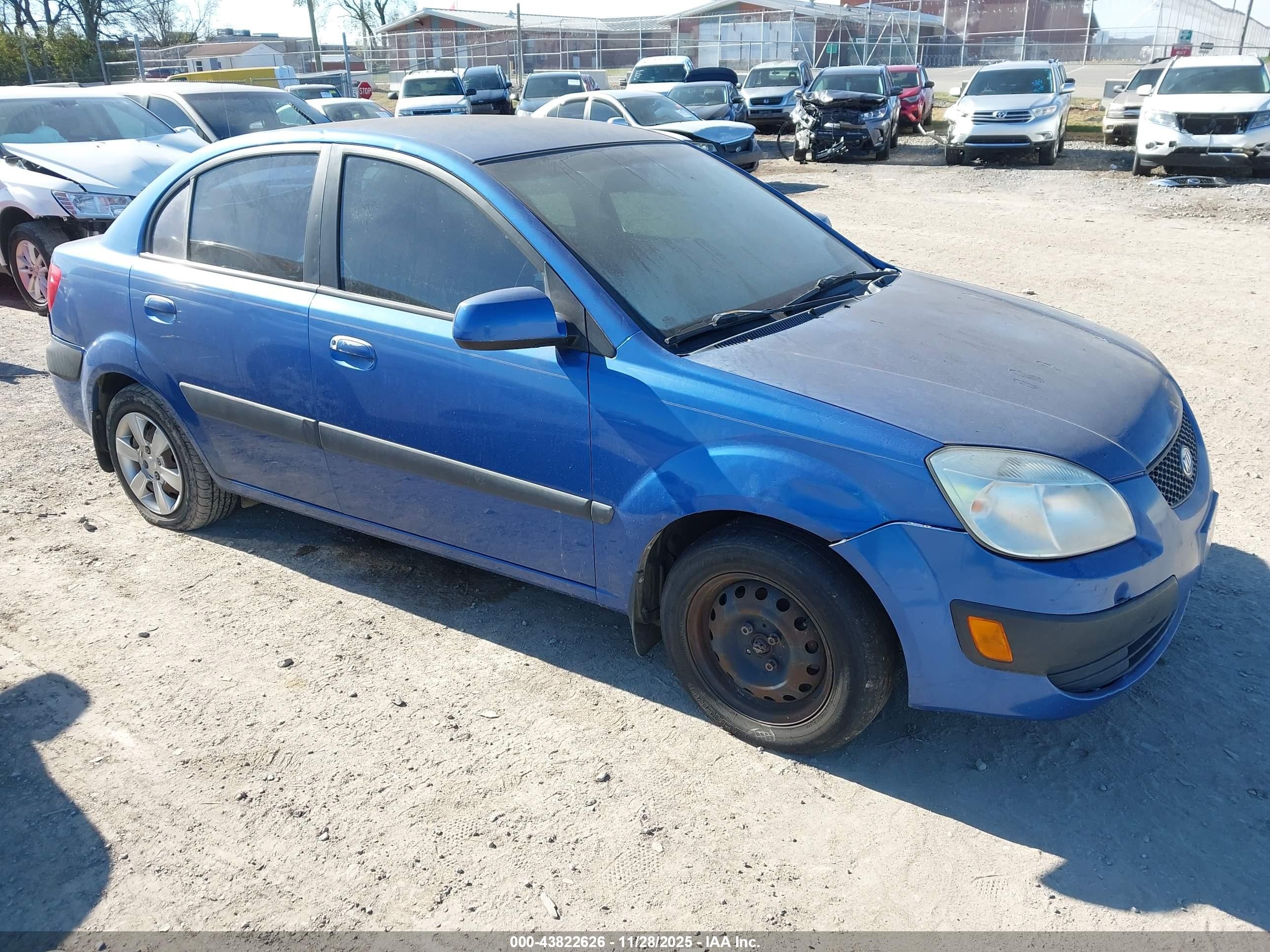 2007 Kia Rio Lx Blue vin: KNADE123576274007