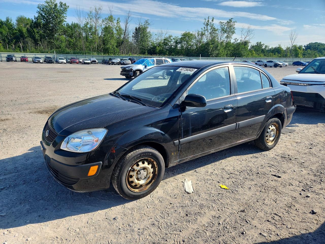 2008 Kia Rio Base Black vin: KNADE123586410136