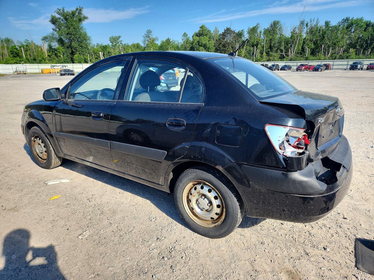 2008 Kia Rio Base Black vin: KNADE123586410136