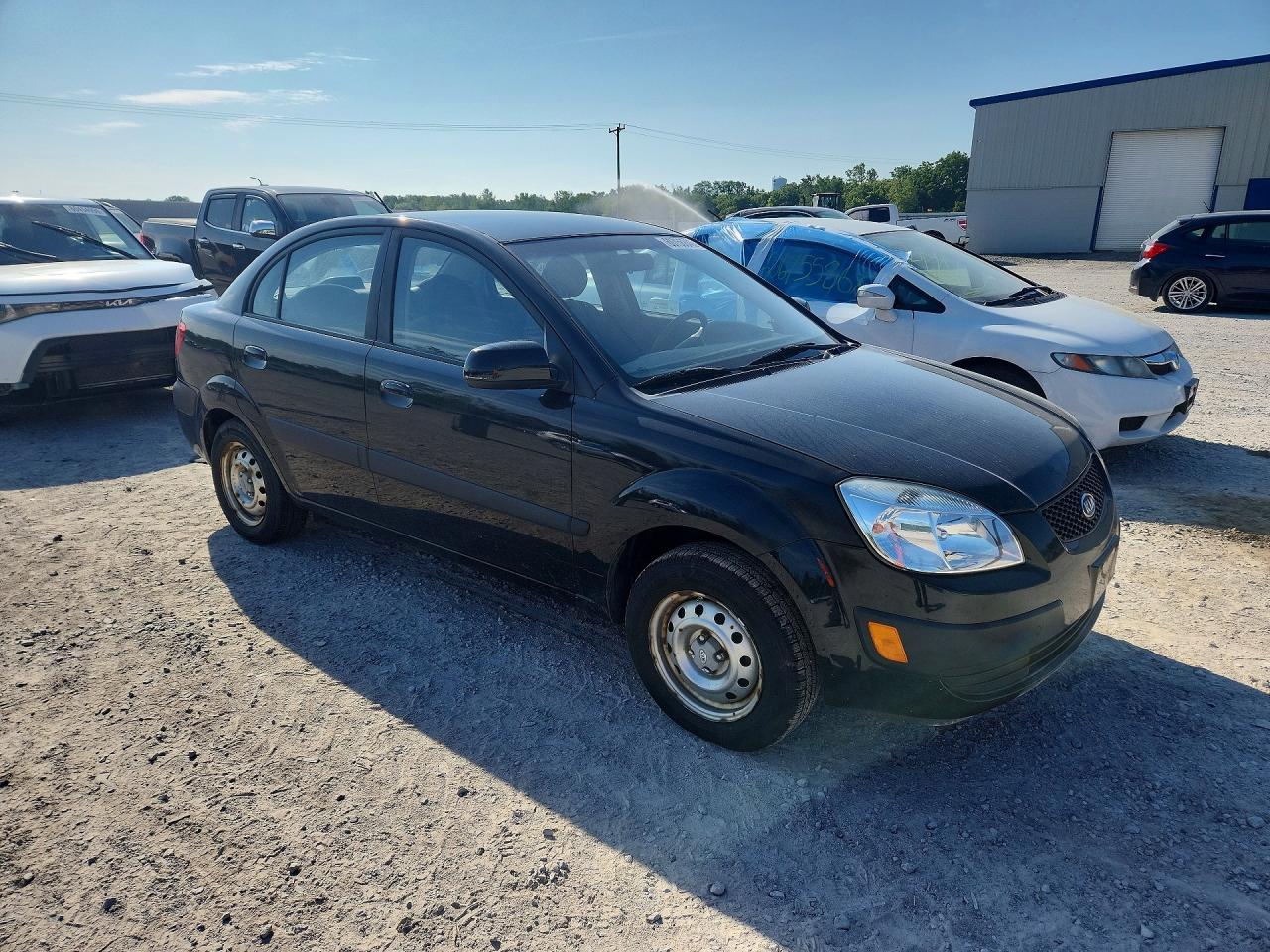 2008 Kia Rio Base Black vin: KNADE123586410136