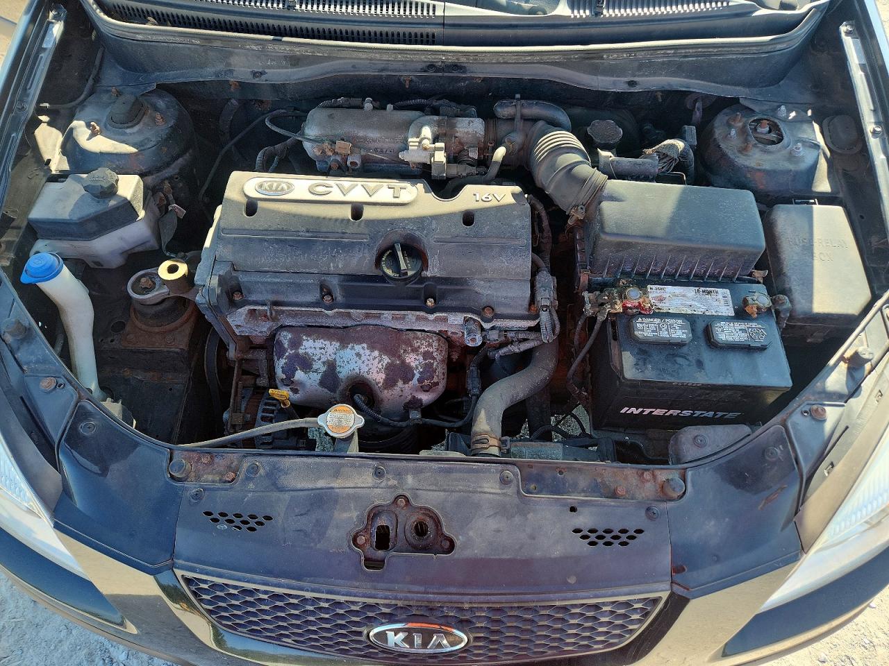 2008 Kia Rio Base Black vin: KNADE123586410136