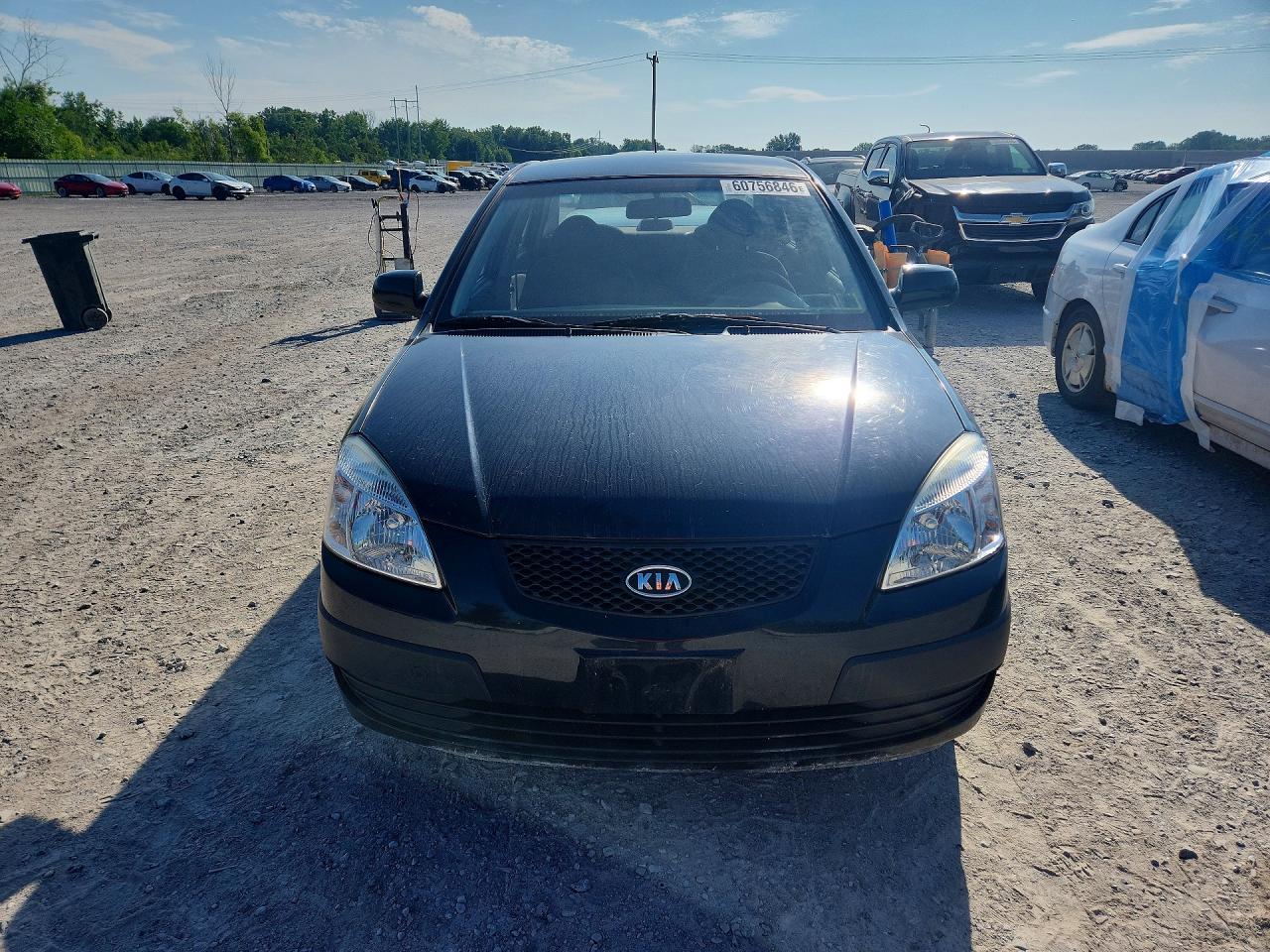 2008 Kia Rio Base Black vin: KNADE123586410136