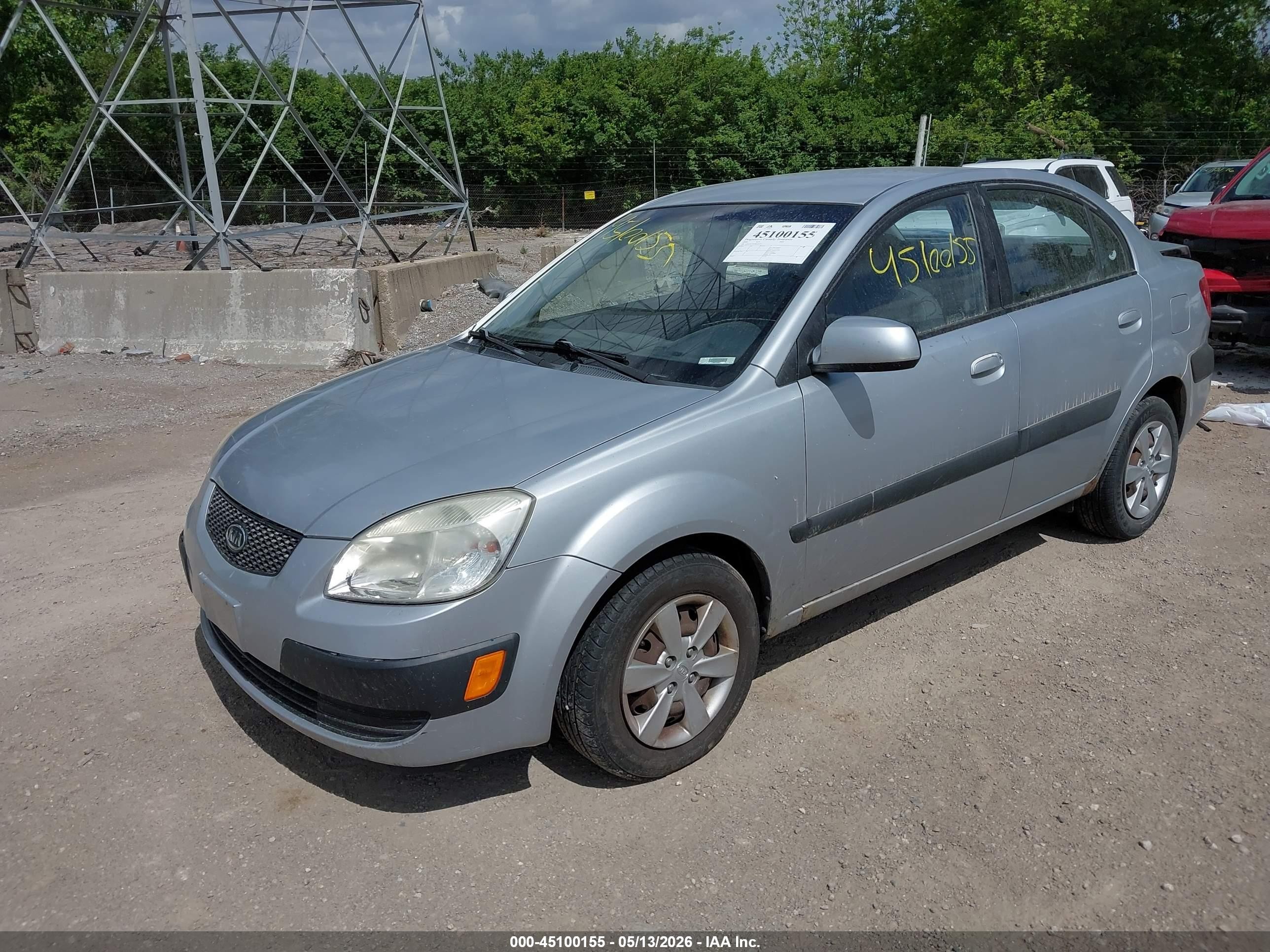 2008 Kia Rio Lx Silver vin: KNADE123586430273