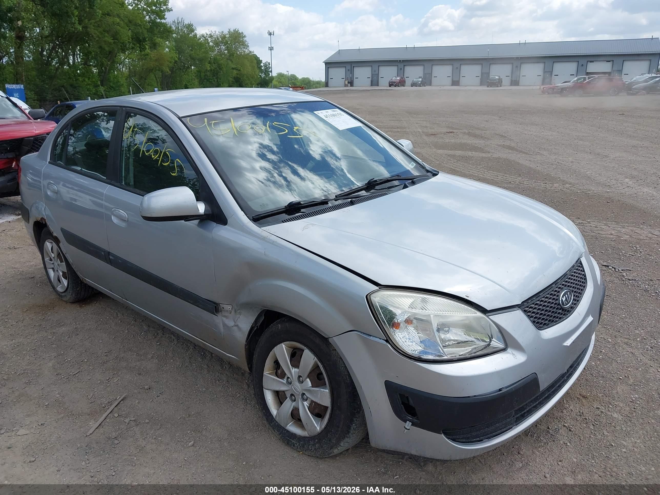 2008 Kia Rio Lx Silver vin: KNADE123586430273