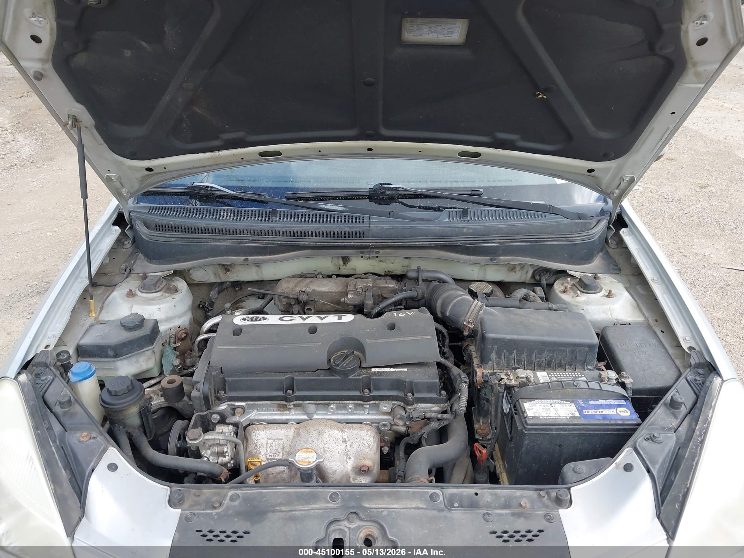2008 Kia Rio Lx Silver vin: KNADE123586430273