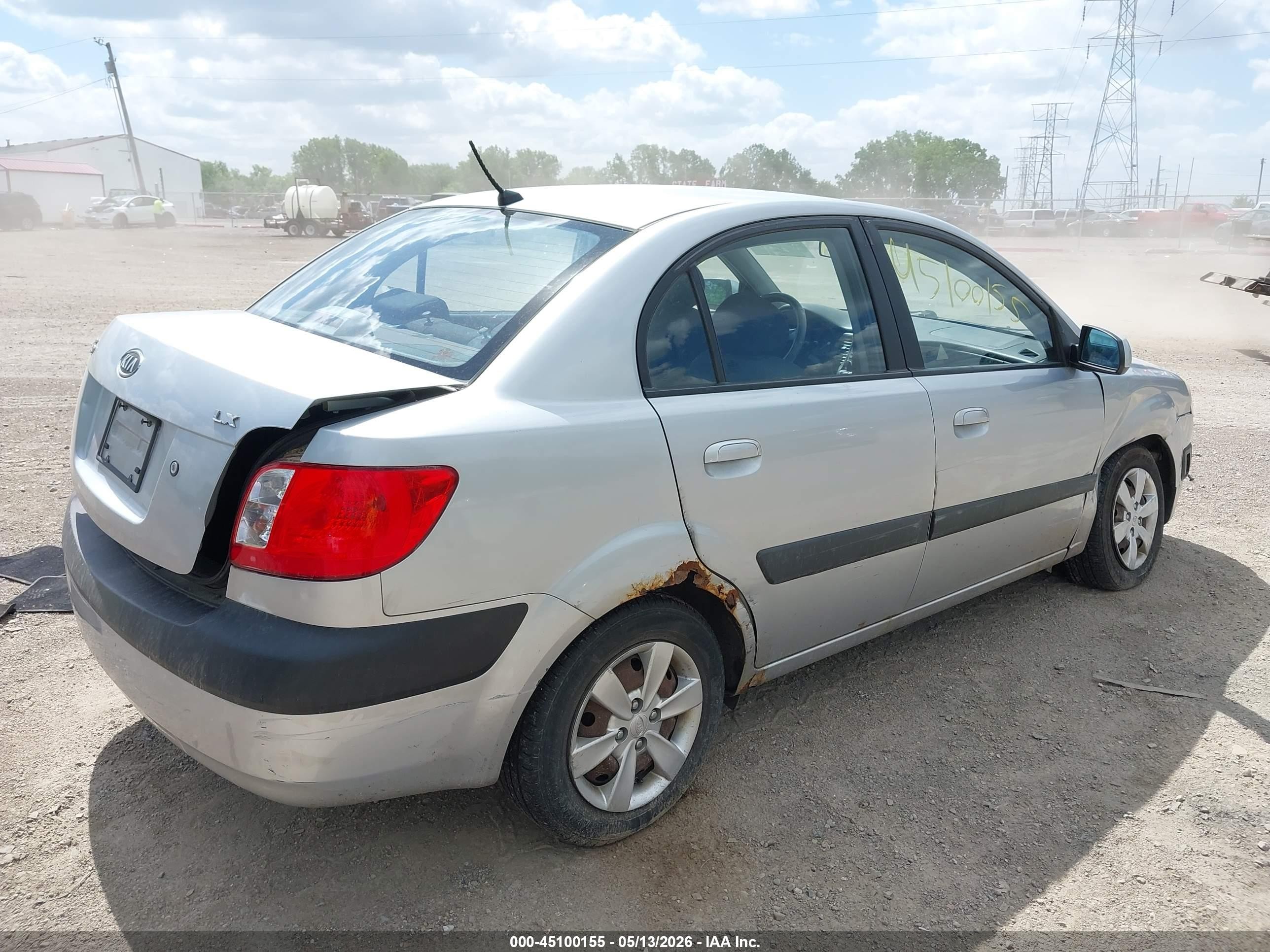 2008 Kia Rio Lx Silver vin: KNADE123586430273
