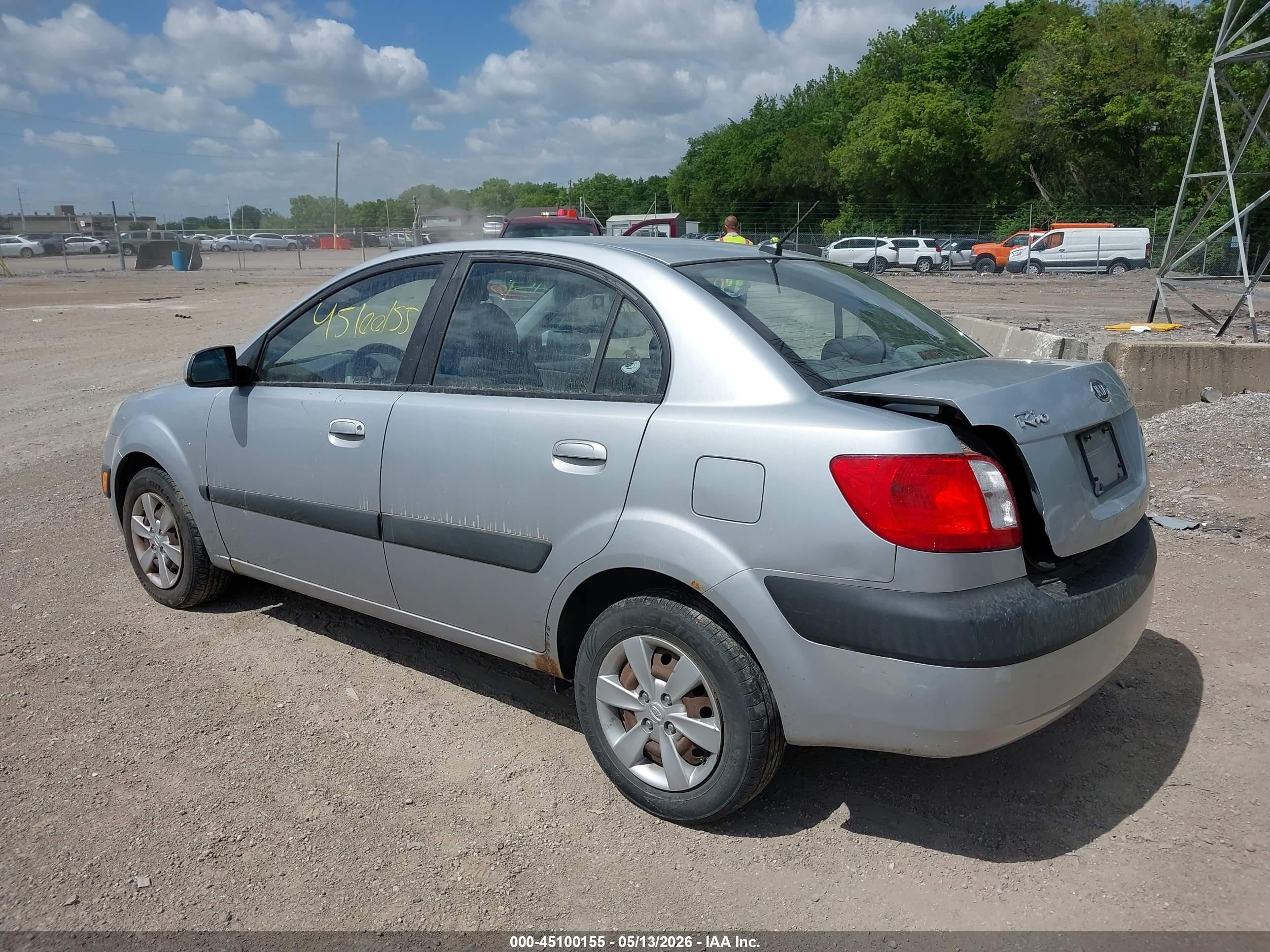 2008 Kia Rio Lx Silver vin: KNADE123586430273
