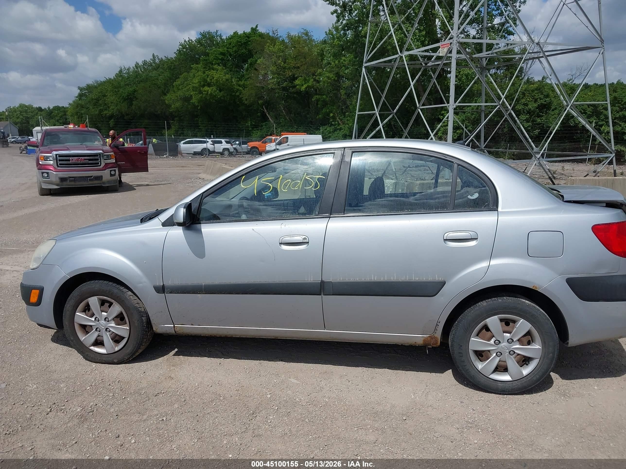 2008 Kia Rio Lx Silver vin: KNADE123586430273