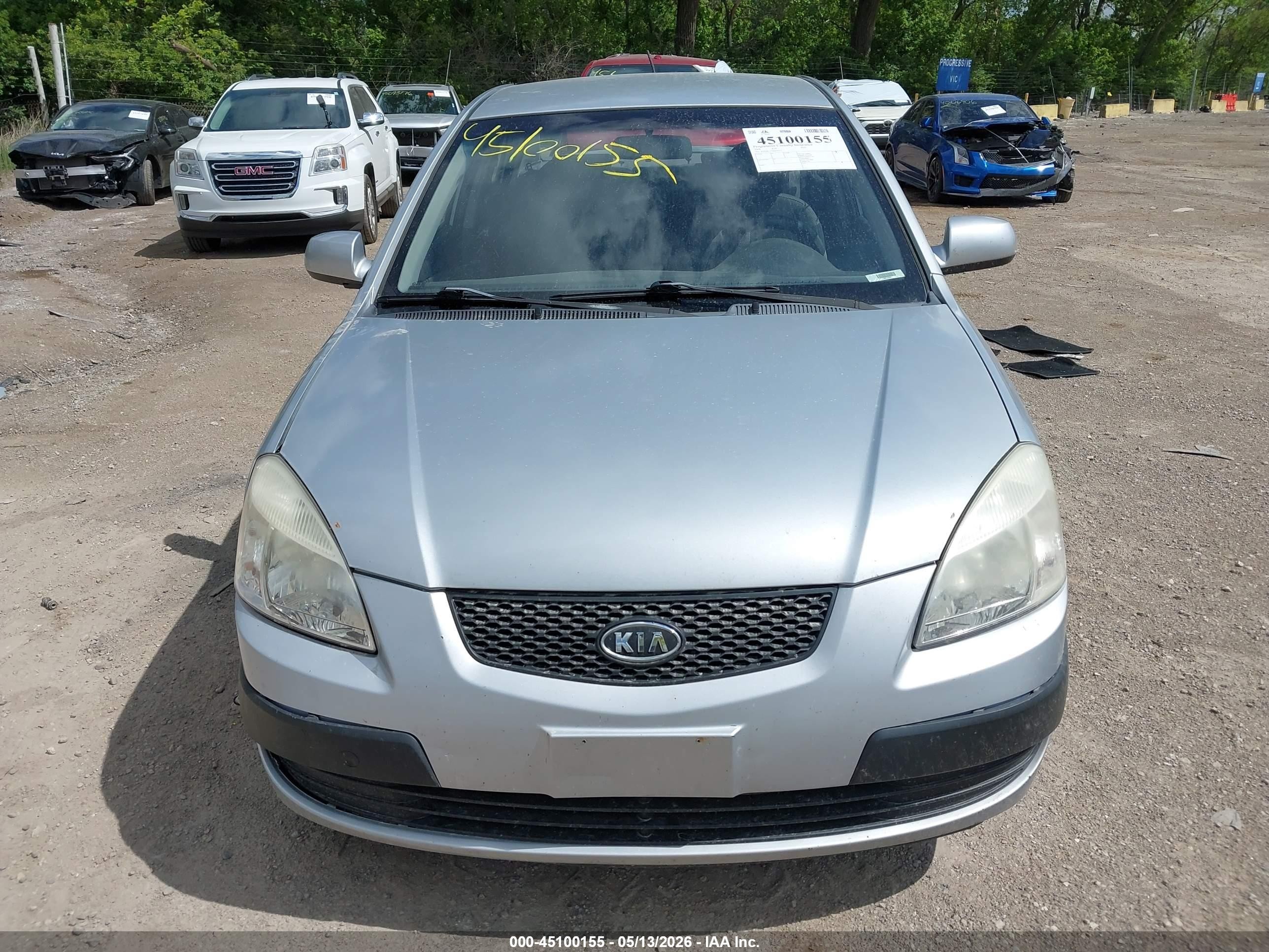 2008 Kia Rio Lx Silver vin: KNADE123586430273
