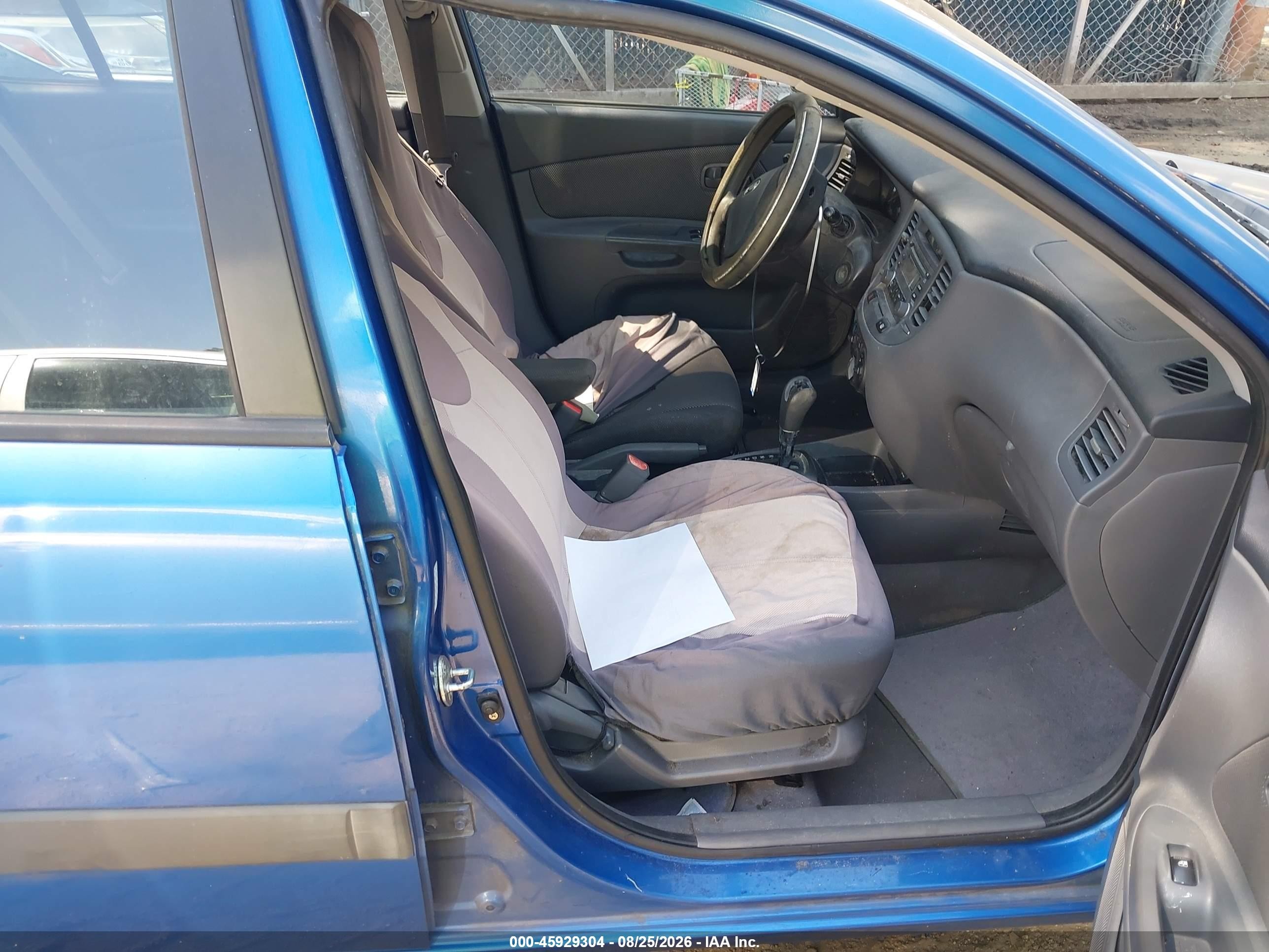 2008 Kia Rio Lx Blue vin: KNADE123686348665