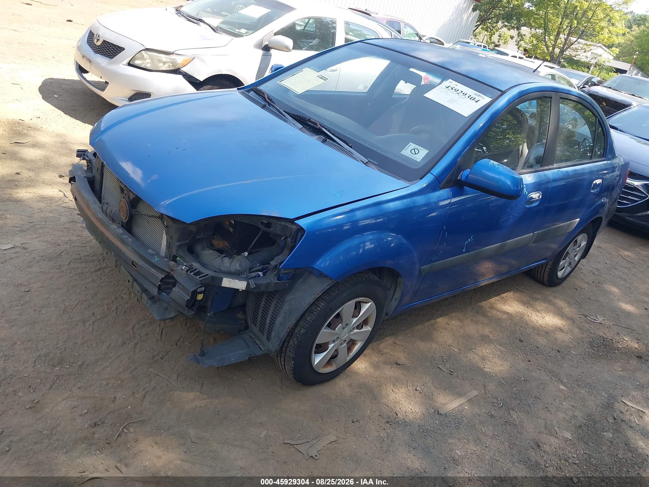 2008 Kia Rio Lx Blue vin: KNADE123686348665