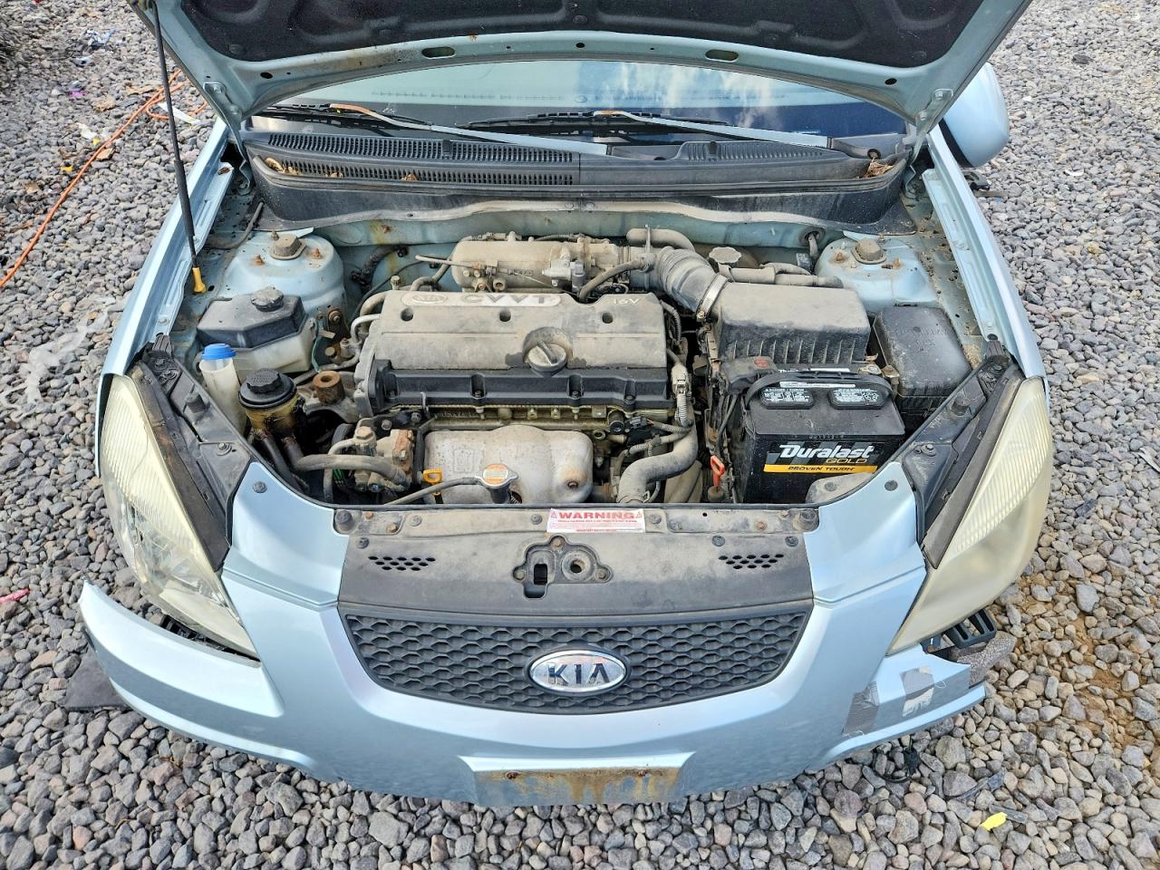 2008 Kia Rio Base/lx/sx Silver vin: KNADE123686373727