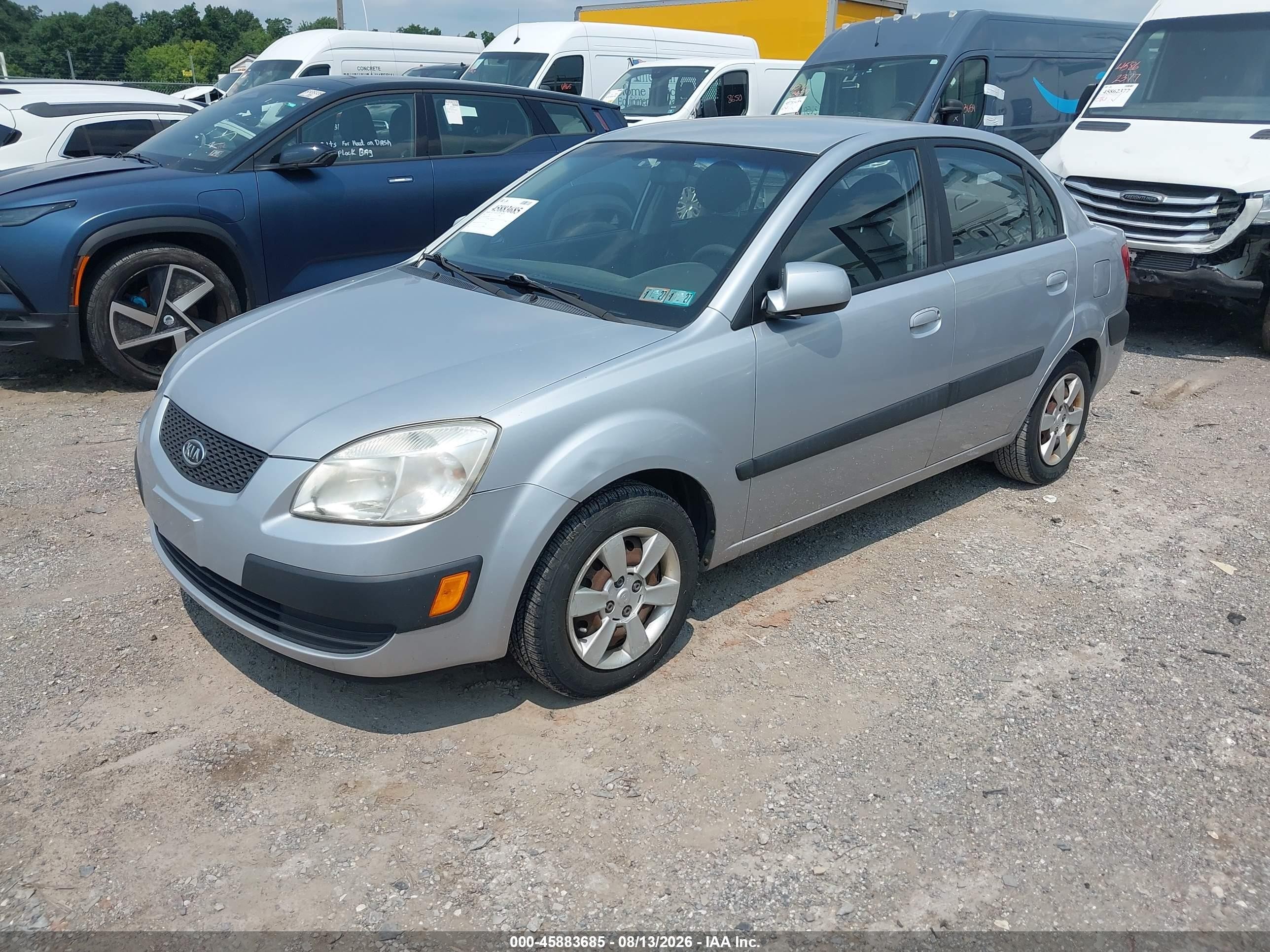 2007 Kia Rio Lx Silver vin: KNADE123776212768