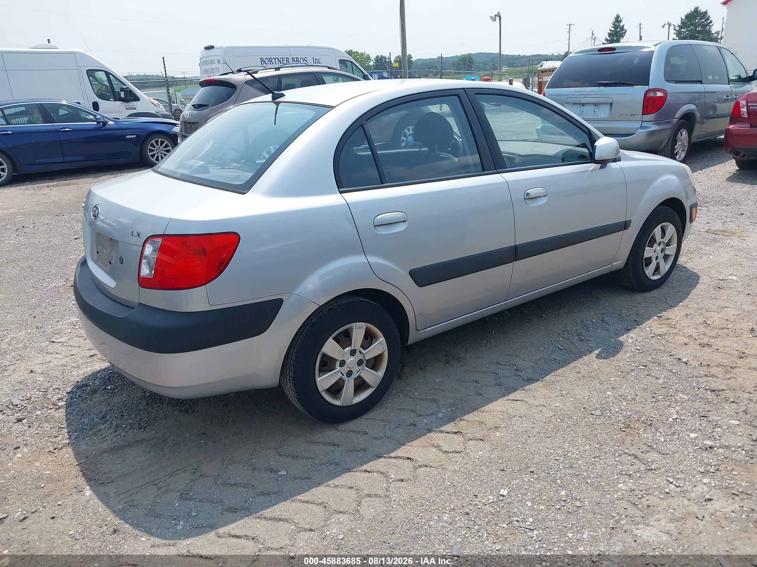 2007 Kia Rio Lx Silver vin: KNADE123776212768